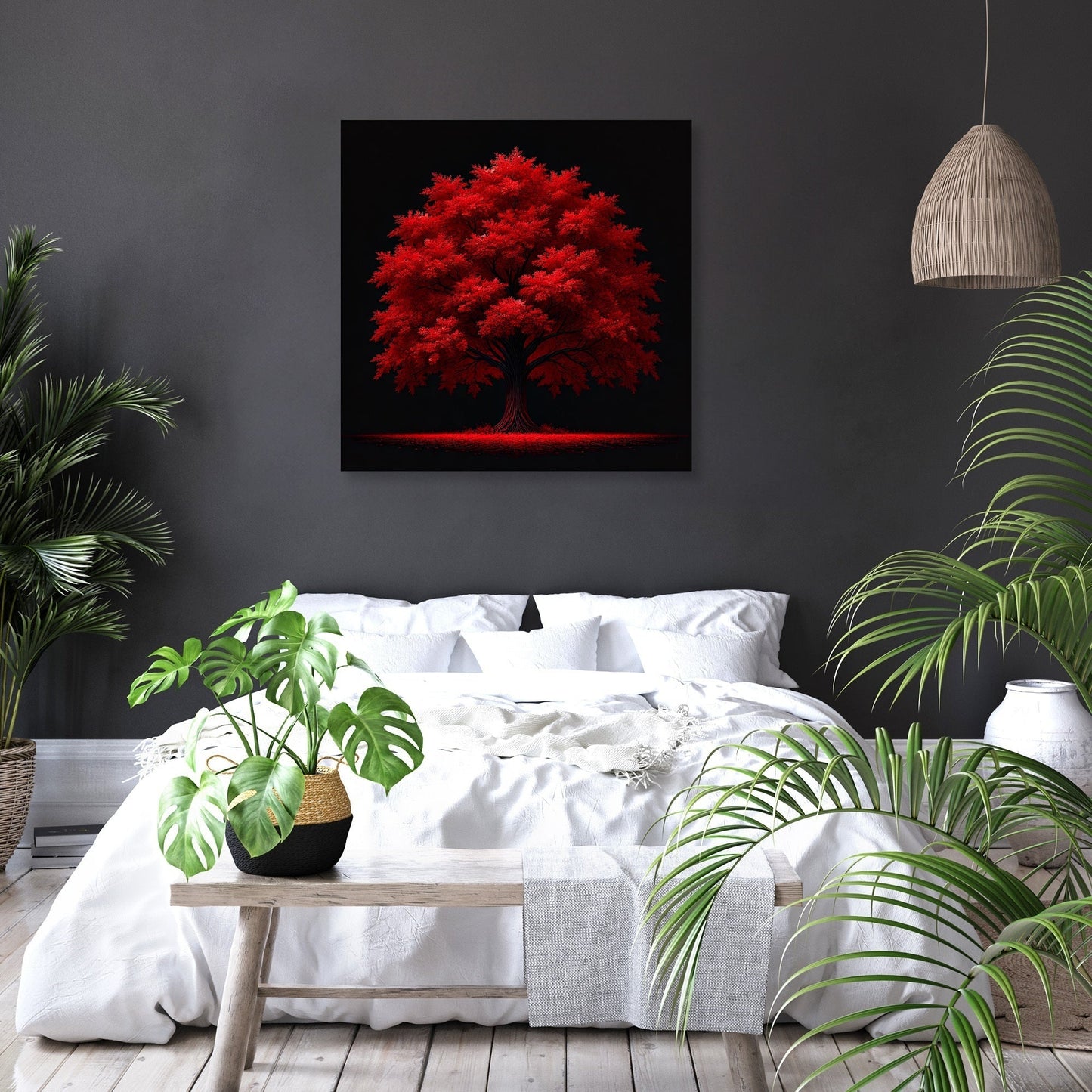 Crimson Resilience Canvas