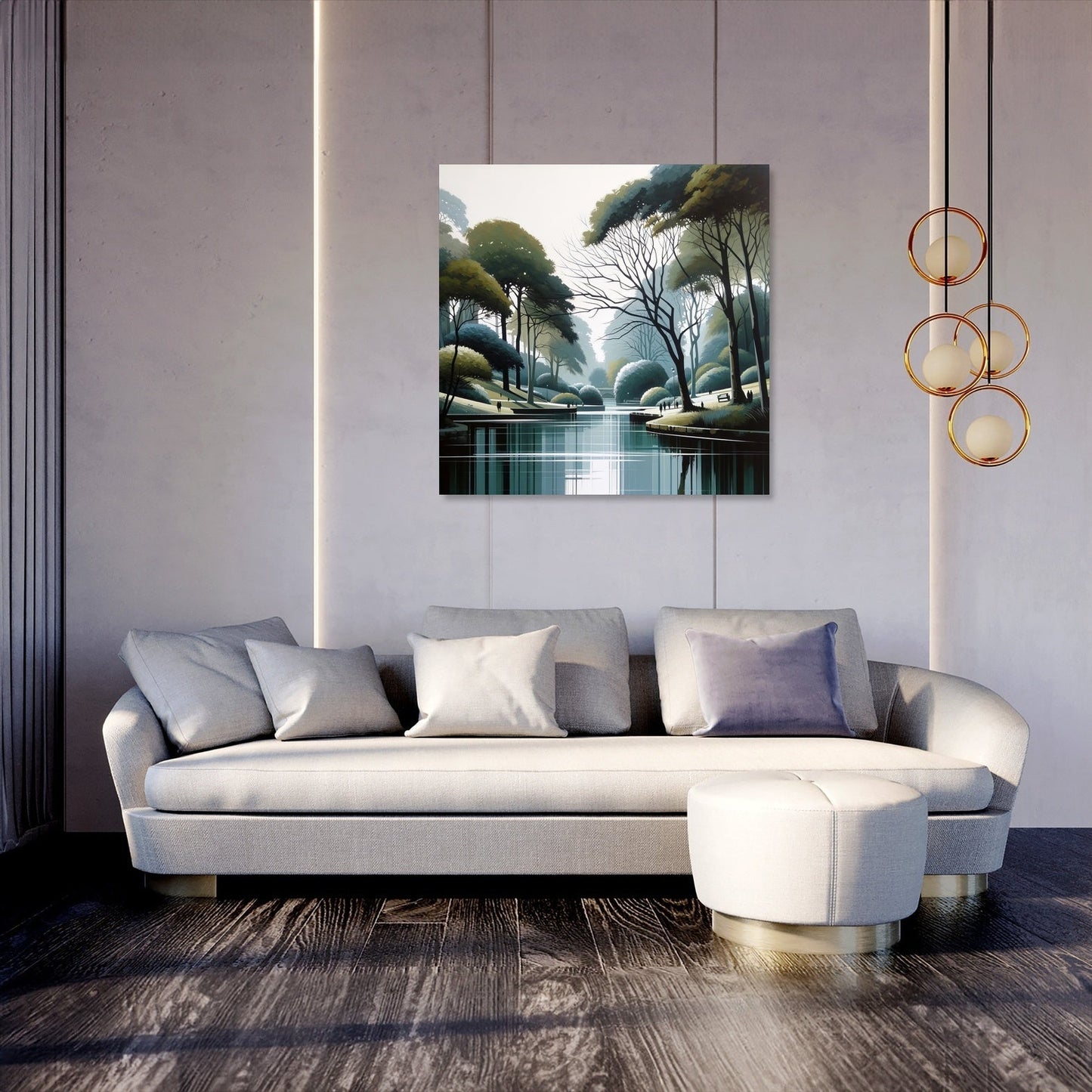 Newcastle Jesmond Dene Minimalist Calm Canvas