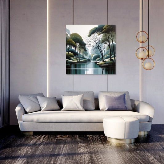 Newcastle Jesmond Dene Minimalist Calm Canvas