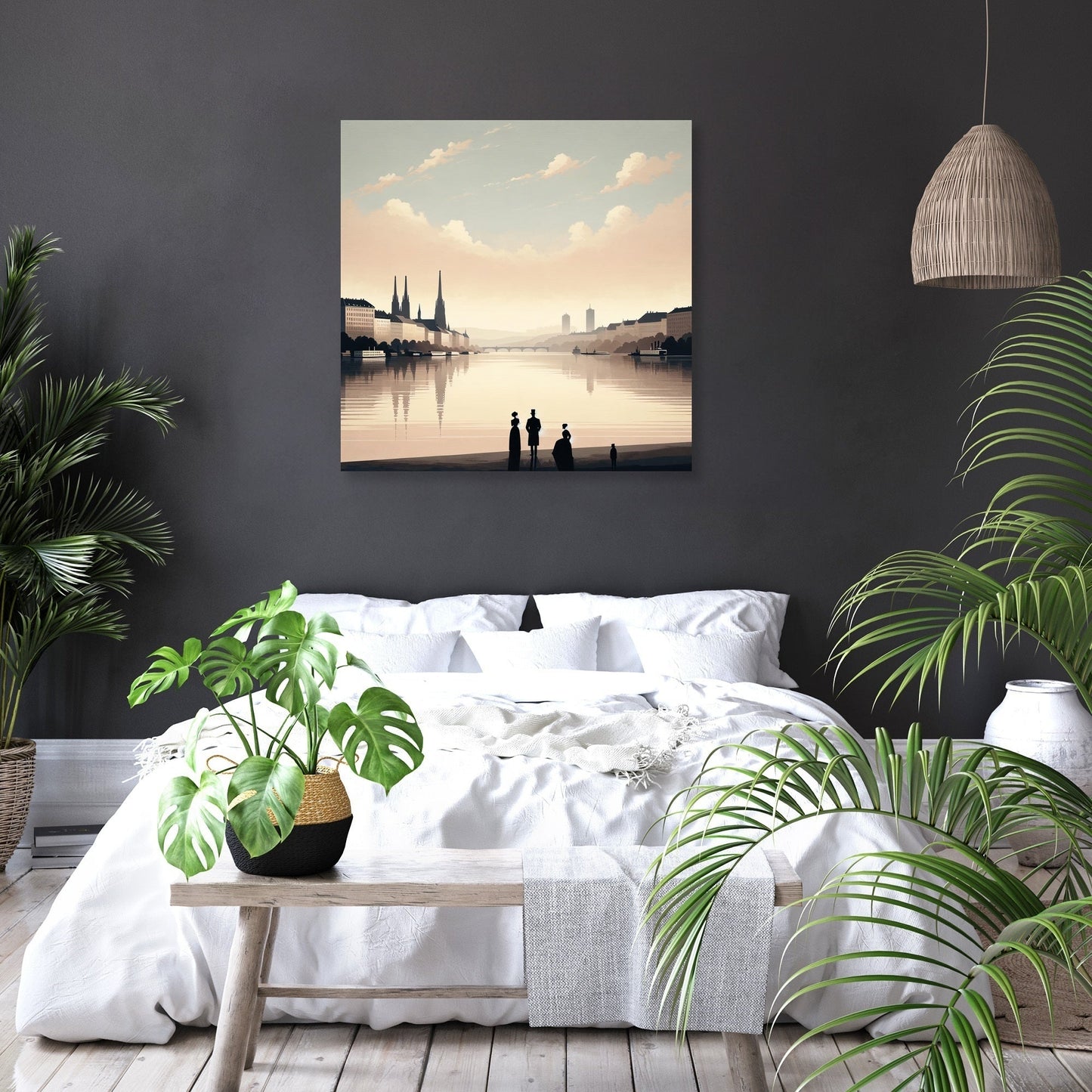 Serene Danube Minimalist Canvas