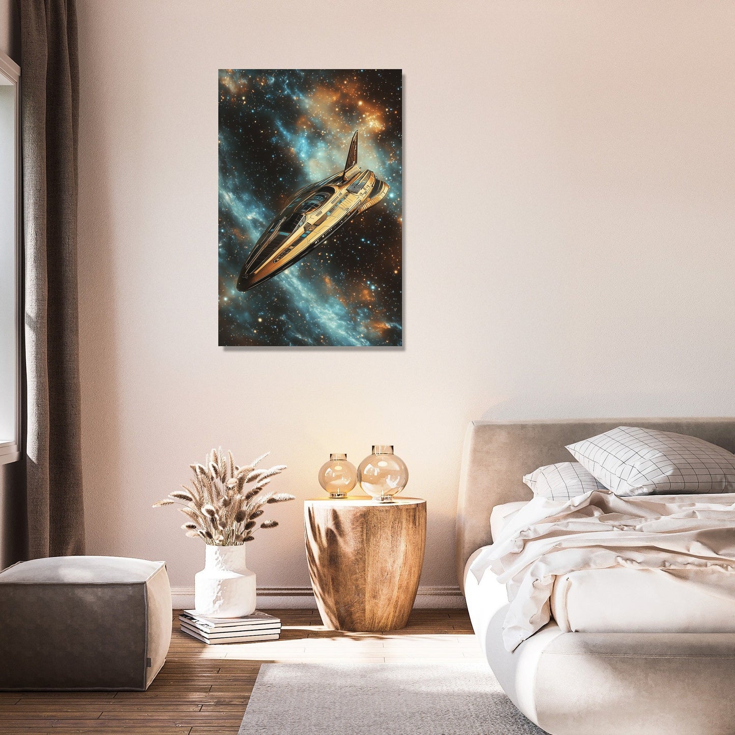 Retro Spaceship Canvas