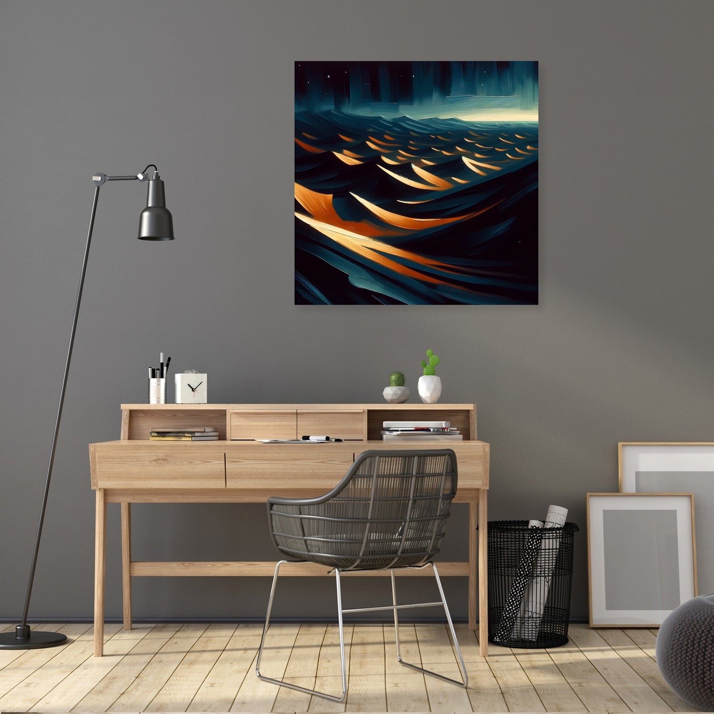 Midnight Desert Dunes Canvas