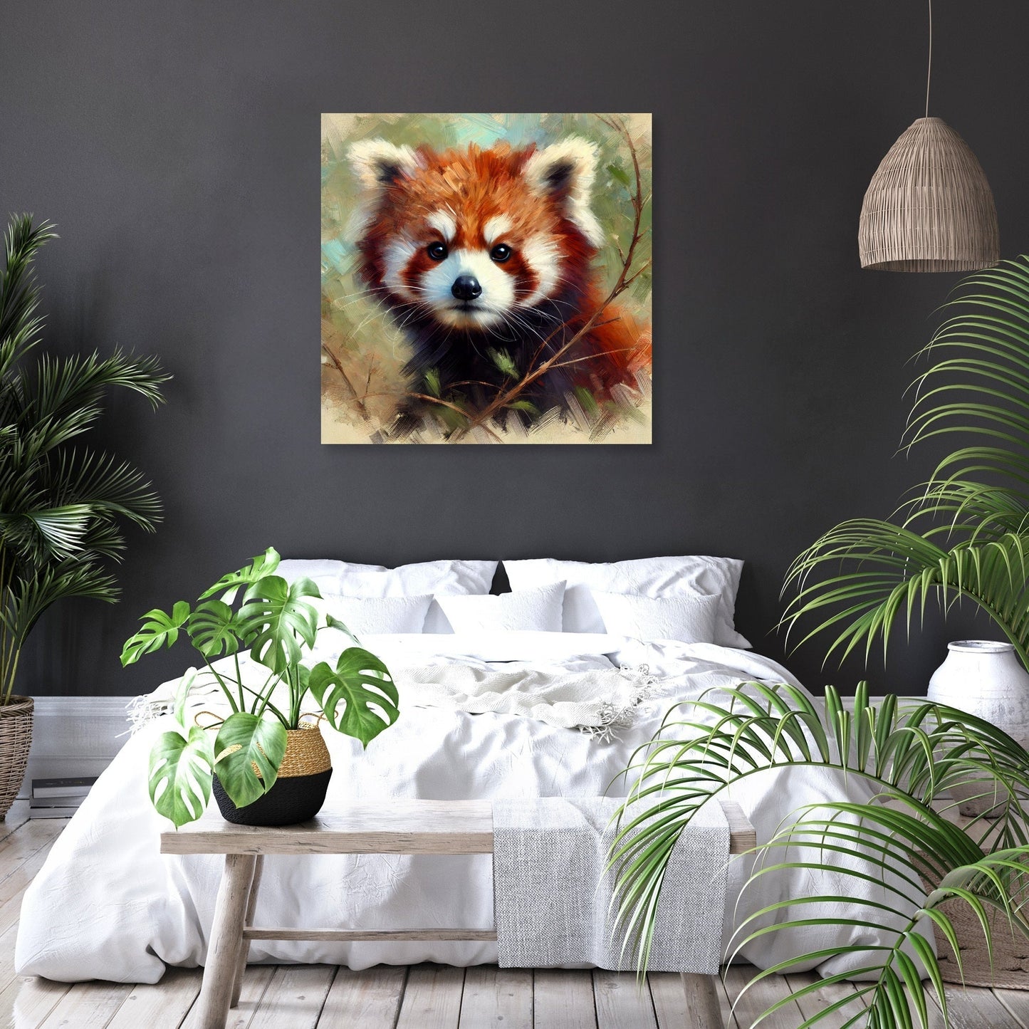 Impressionist Red Panda Canvas