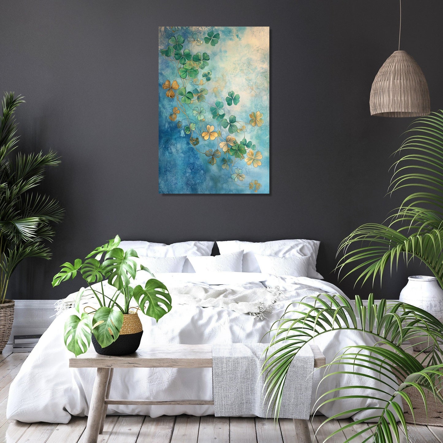 Illuminated Clover Canvas