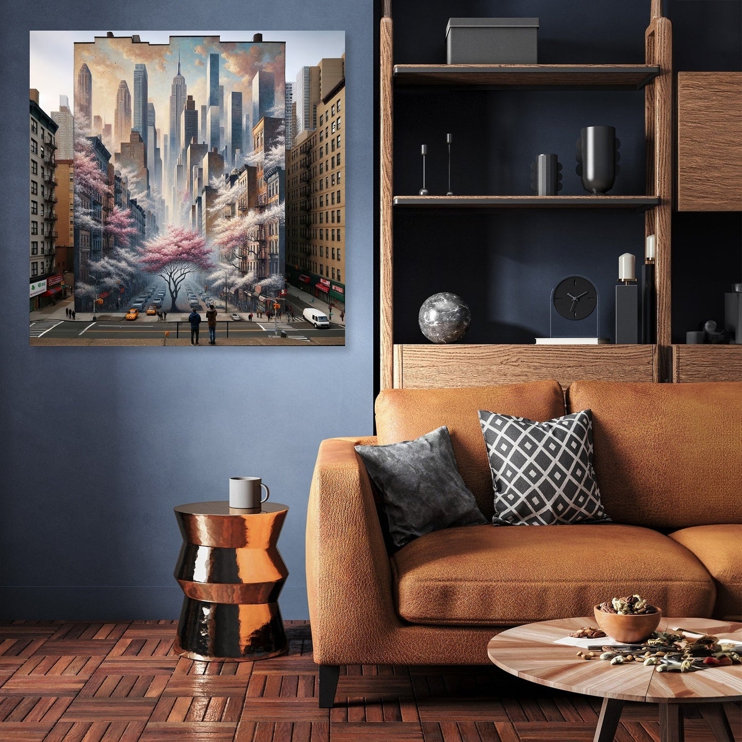 Skyline Blossoms Canvas