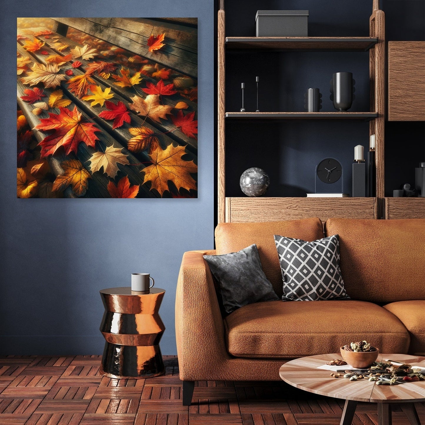 Park Bench in Autumn Canvas