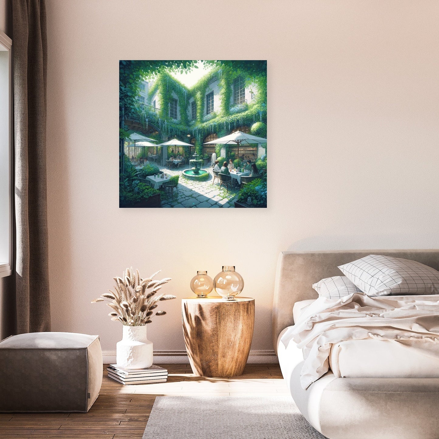 Secluded Summer Courtyard Canvas