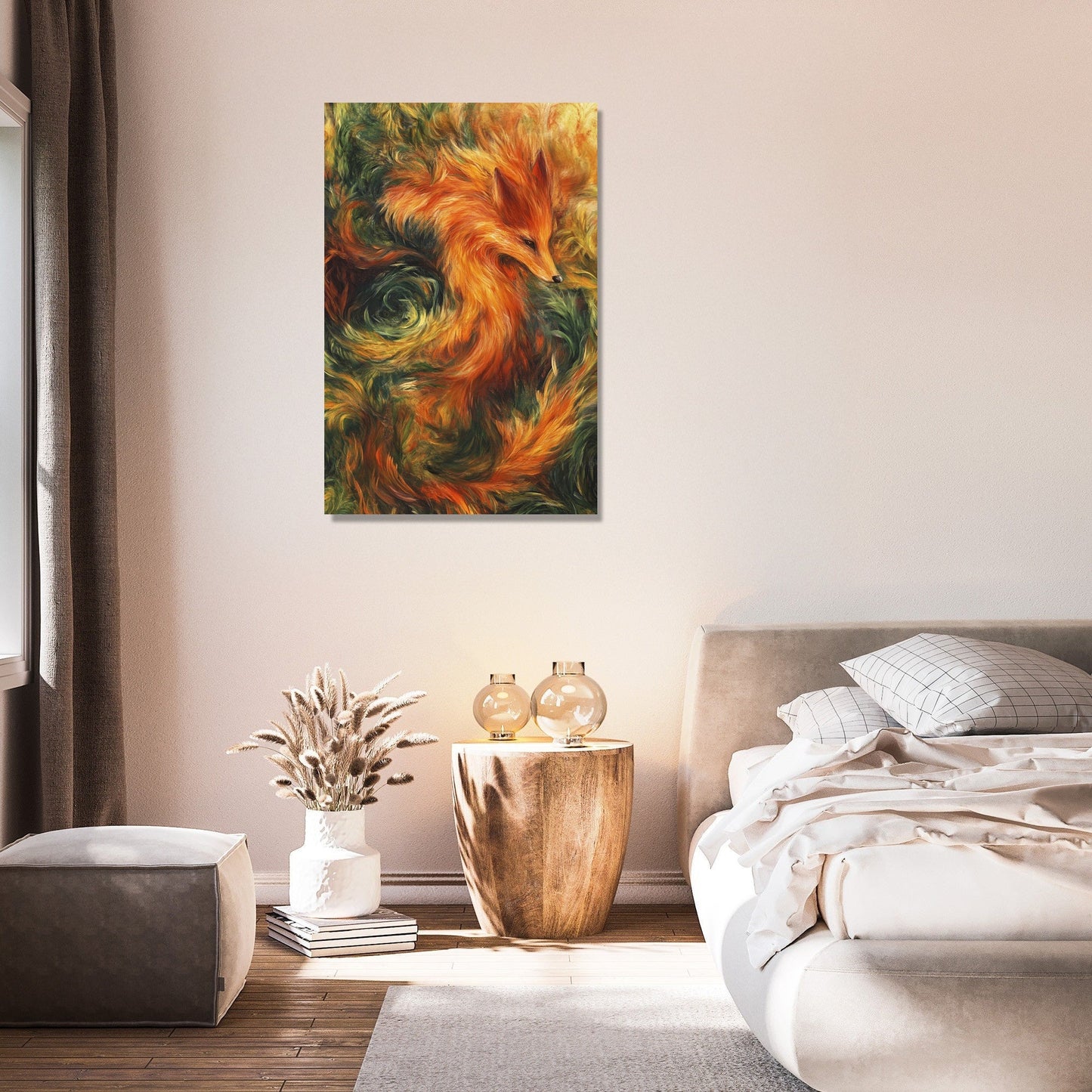 Fox in the Brush Canvas