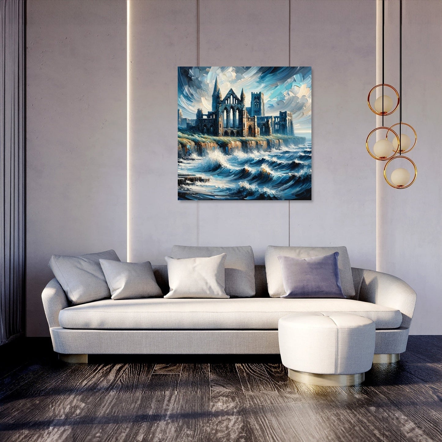 Newcastle Tynemouth Priory Coastal Impressions Canvas