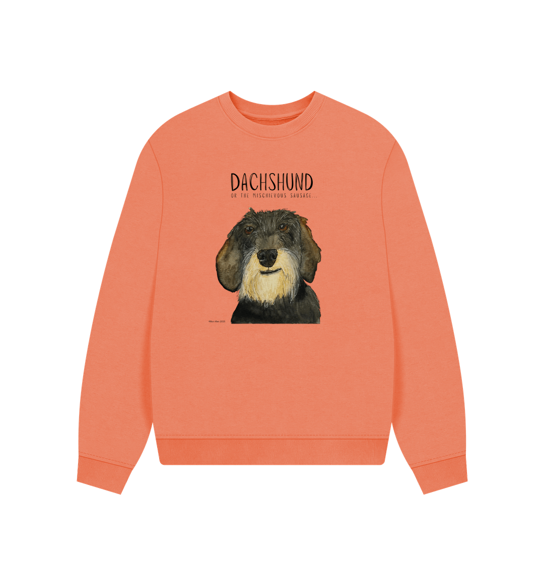 Comfy, Cozy, & Cute: The Wire Haired Dachshund Oversized Sweatshirt"