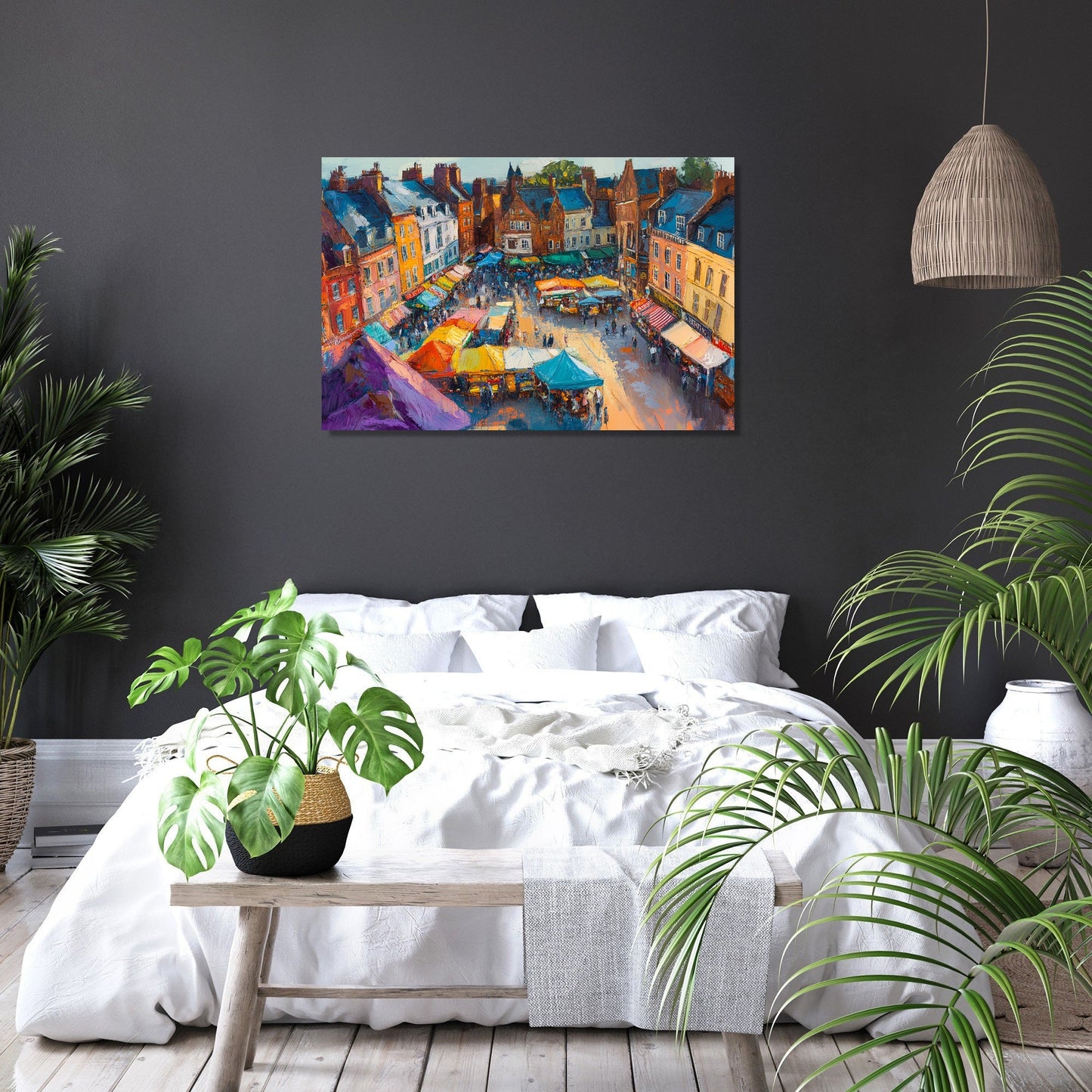 Norwich Market Sunset Canvas