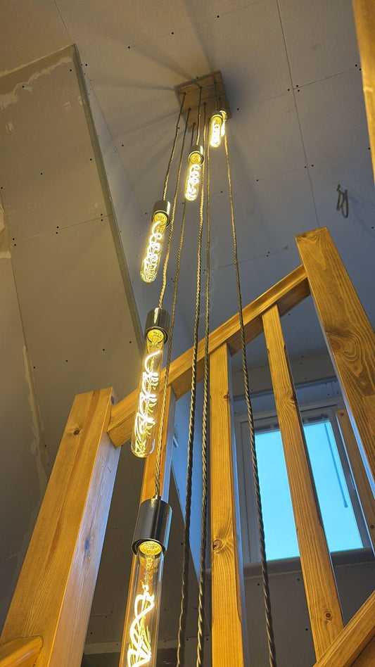 Cascade Chandelier Square 9 bulbs