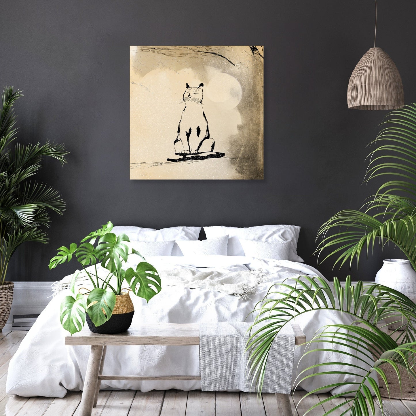 Meditating Cat Canvas