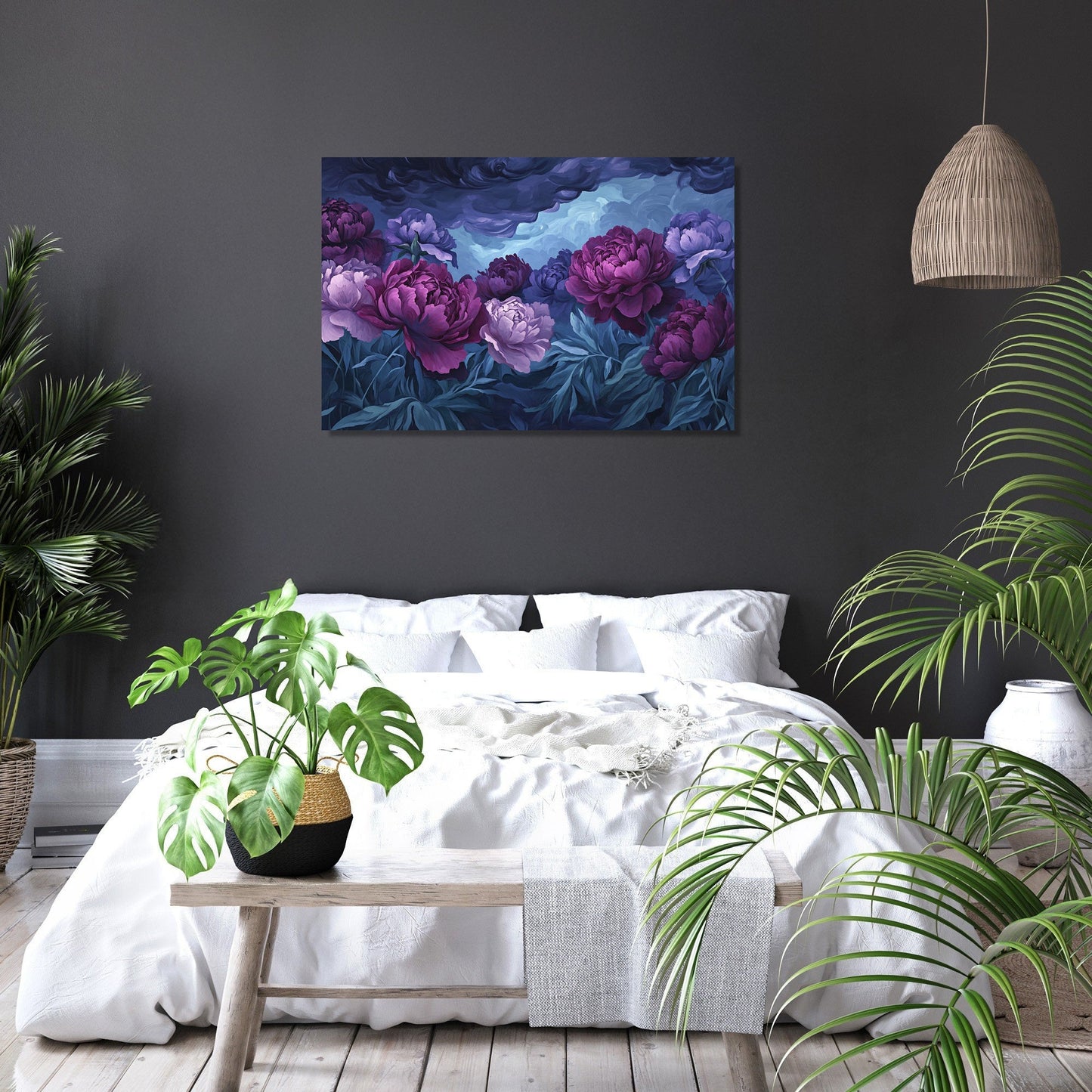 Peony Twilight Canvas