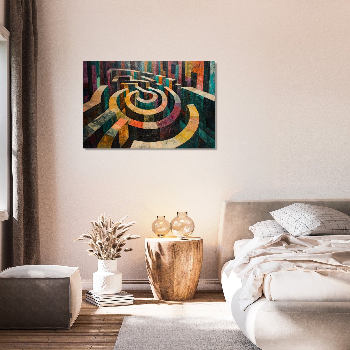 Geometric Labyrinth Canvas