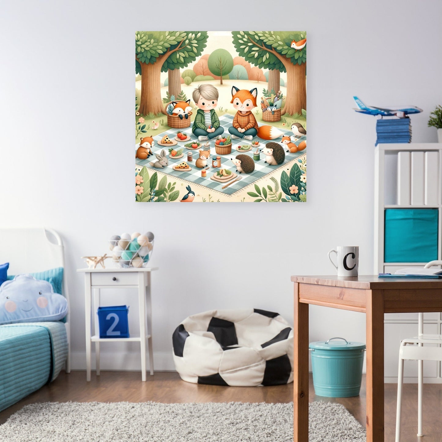 Woodland Picnic Canvas