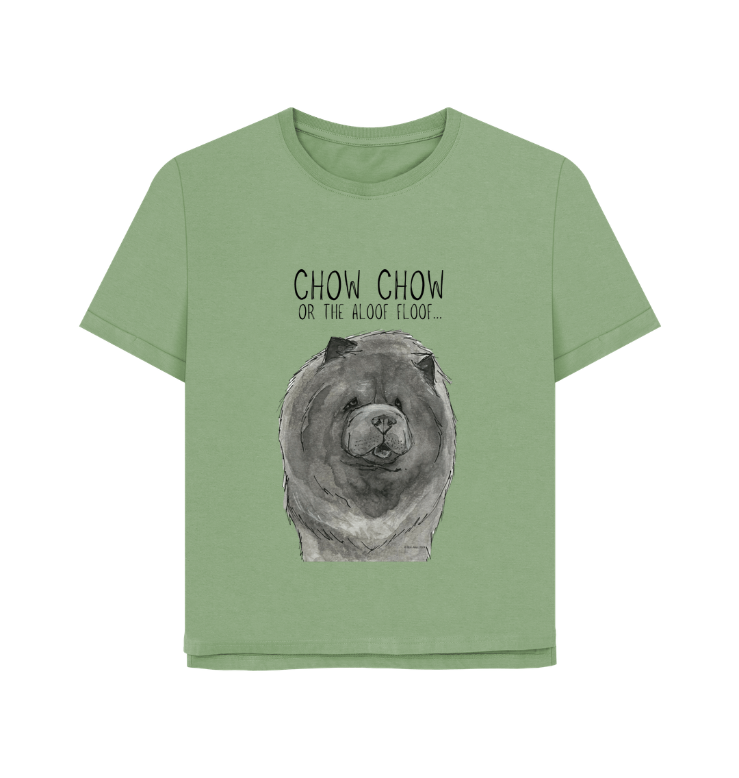 Stylish & Comfy: Blue Chow Chow Women's Relaxed Fit T-Shirt – The Perfect Fit for Dog Lovers!