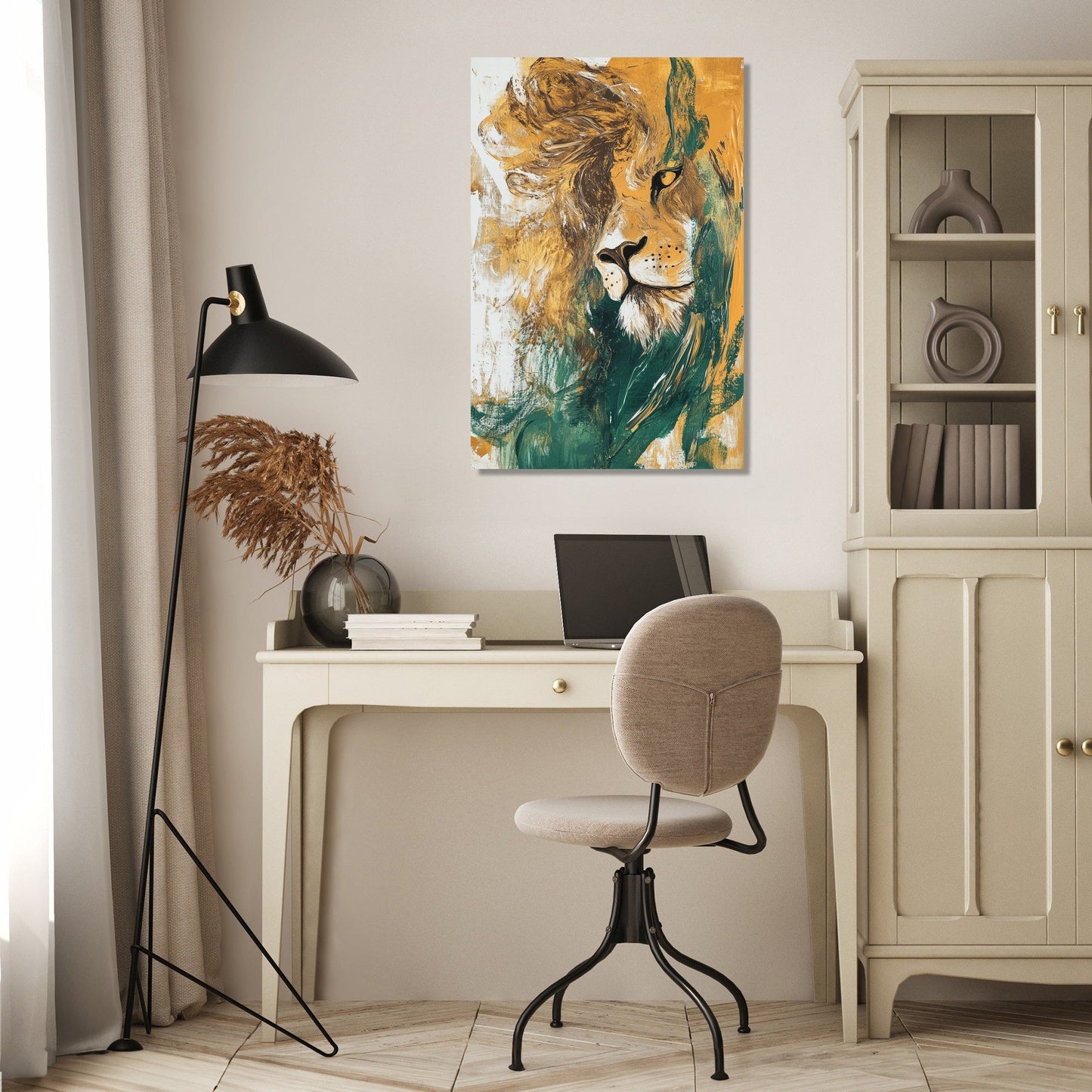Majestic Lion Abstract Canvas