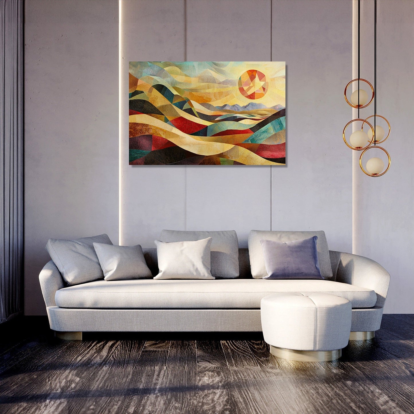 Chaotic Desert Sunrise Canvas