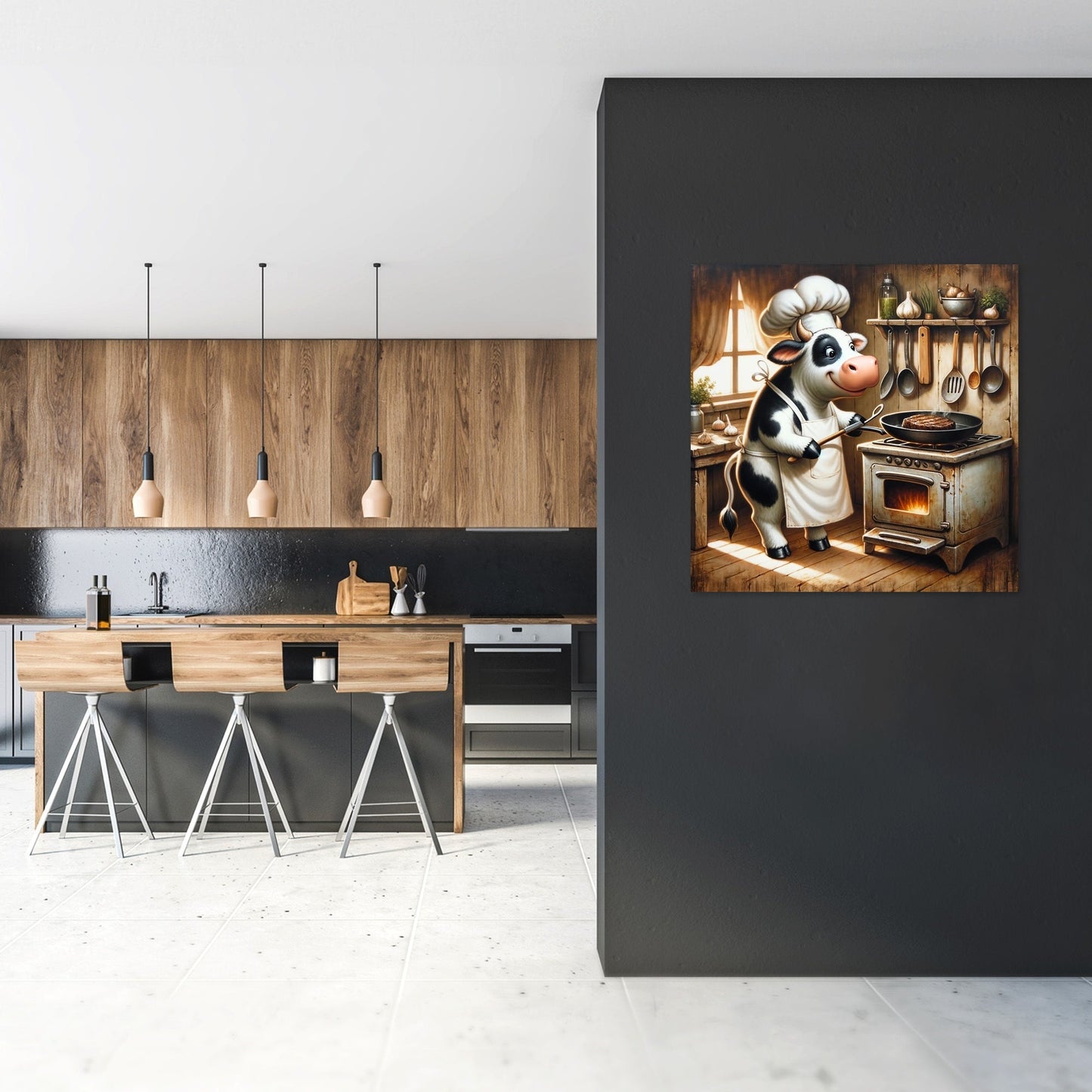 Culinary Cow Canvas