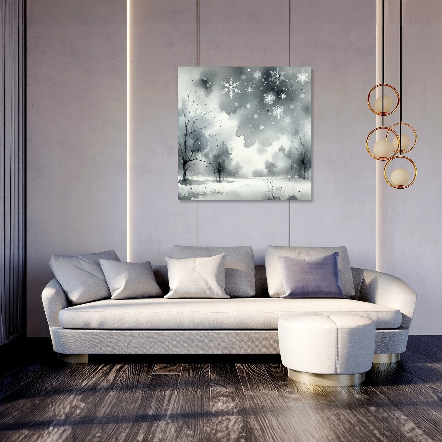 Winter's Whispering Snowfall Canvas
