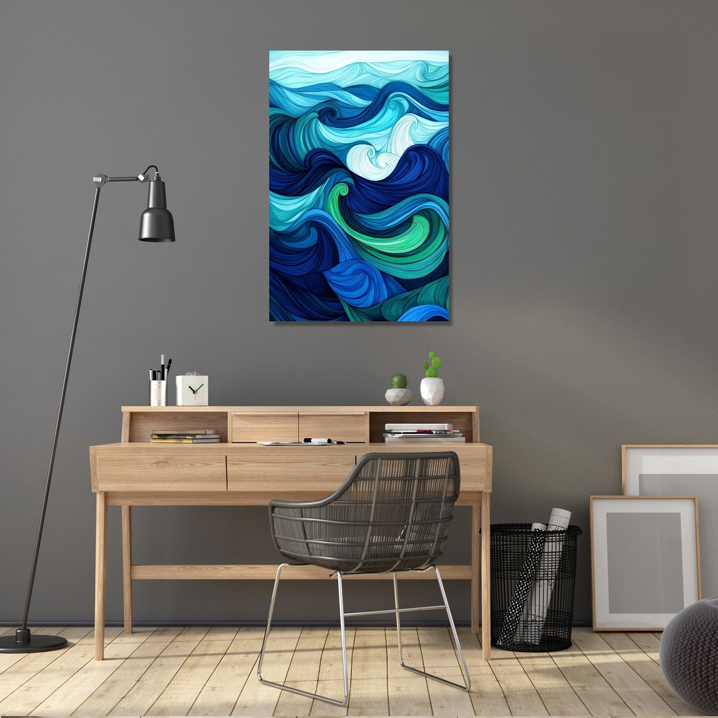 Ocean Rhythm Waves Canvas