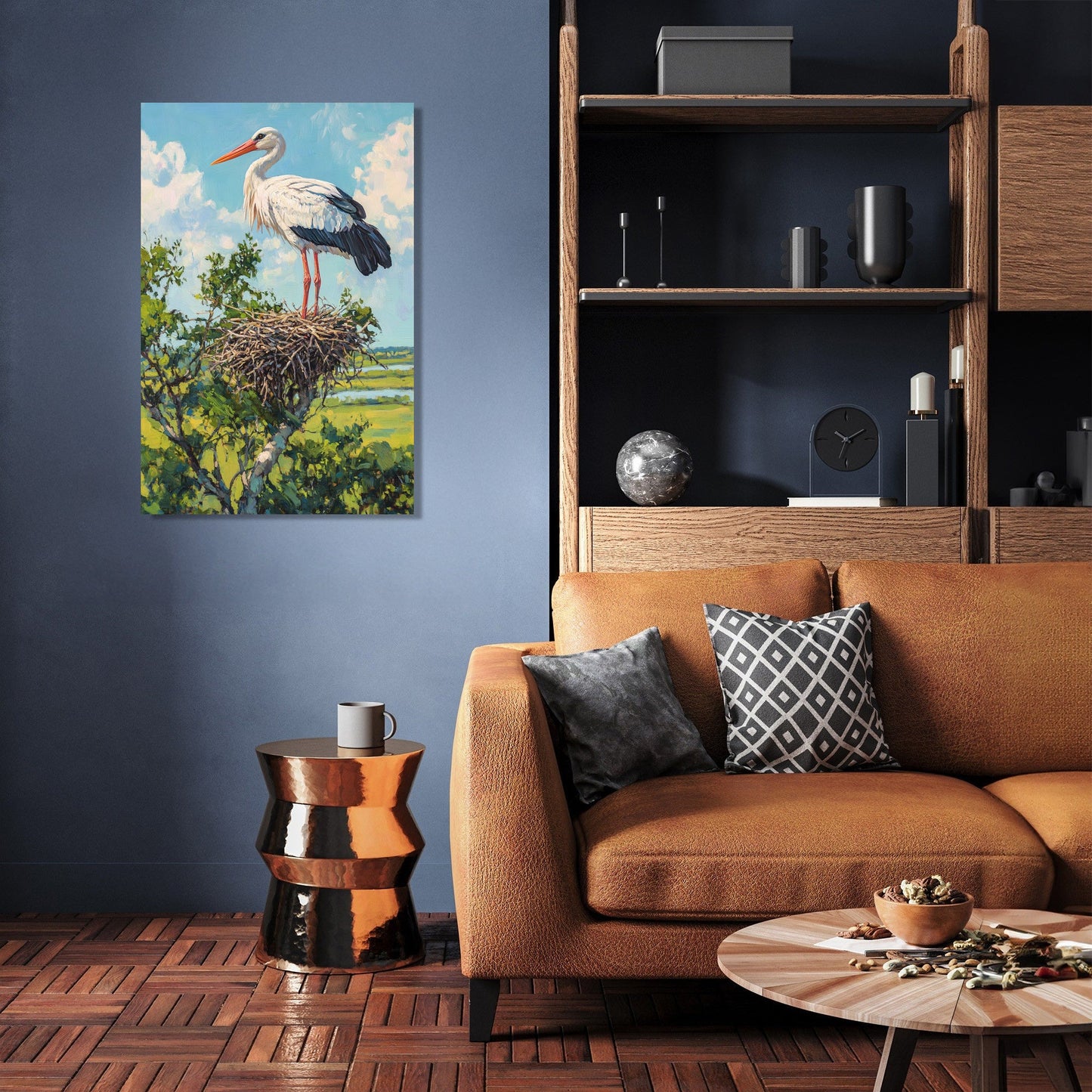 Majestic Stork's Nest Canvas