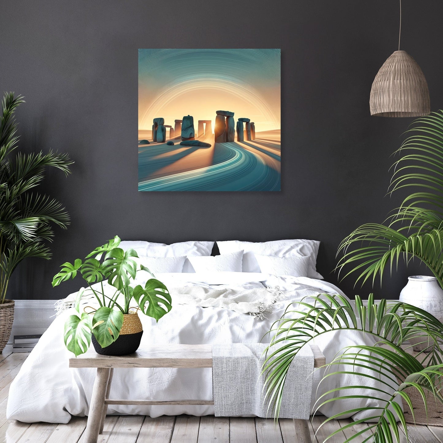 Futuristic Stonehenge Canvas