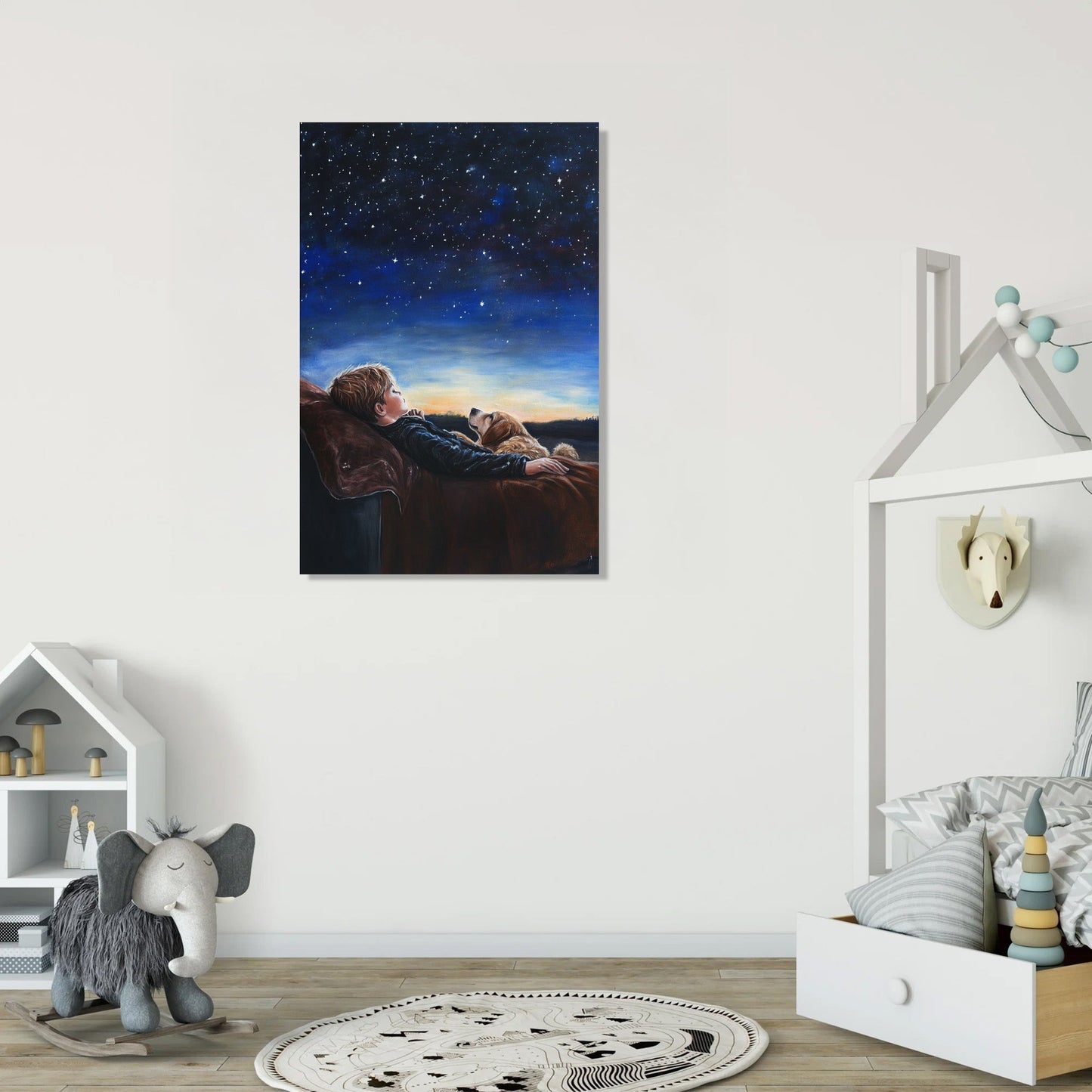 Stargazing Friends Canvas