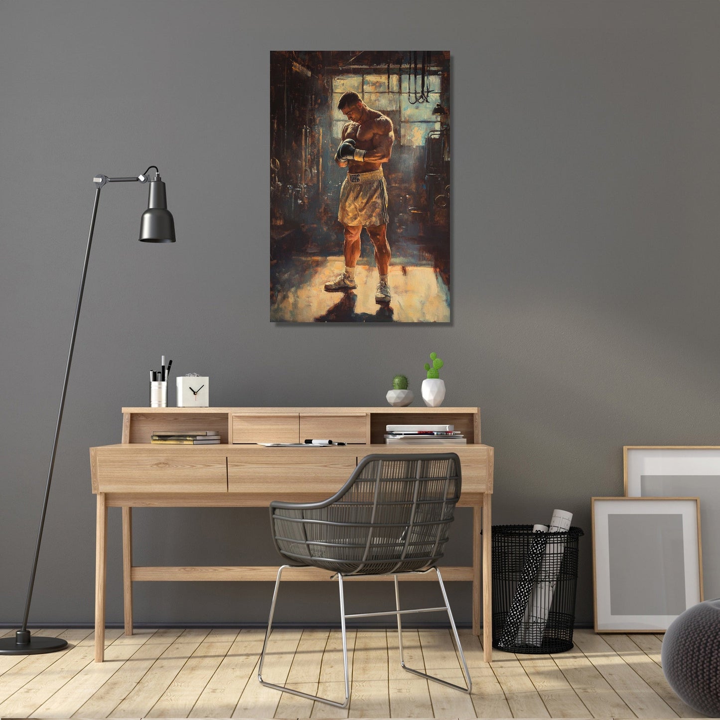Determined Boxer Canvas