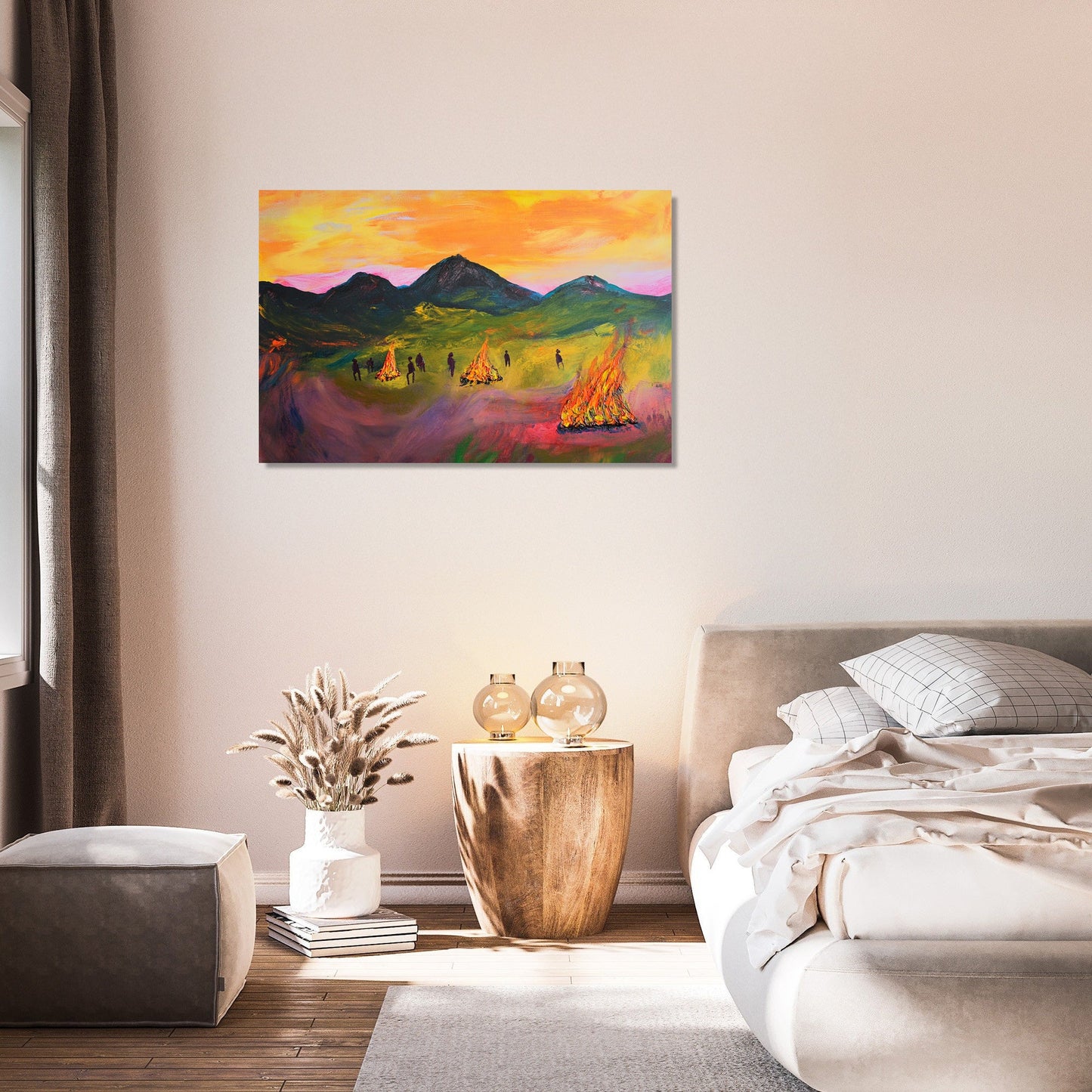 Bealtaine Bonfires Canvas