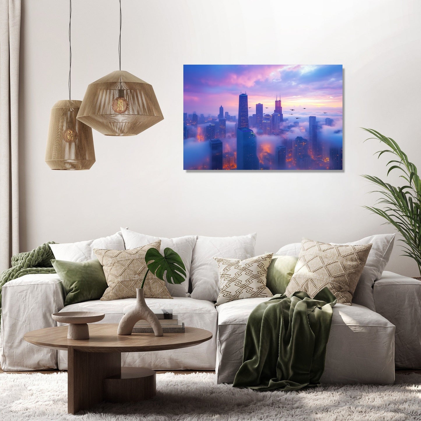 Futuristic Cityscape Canvas