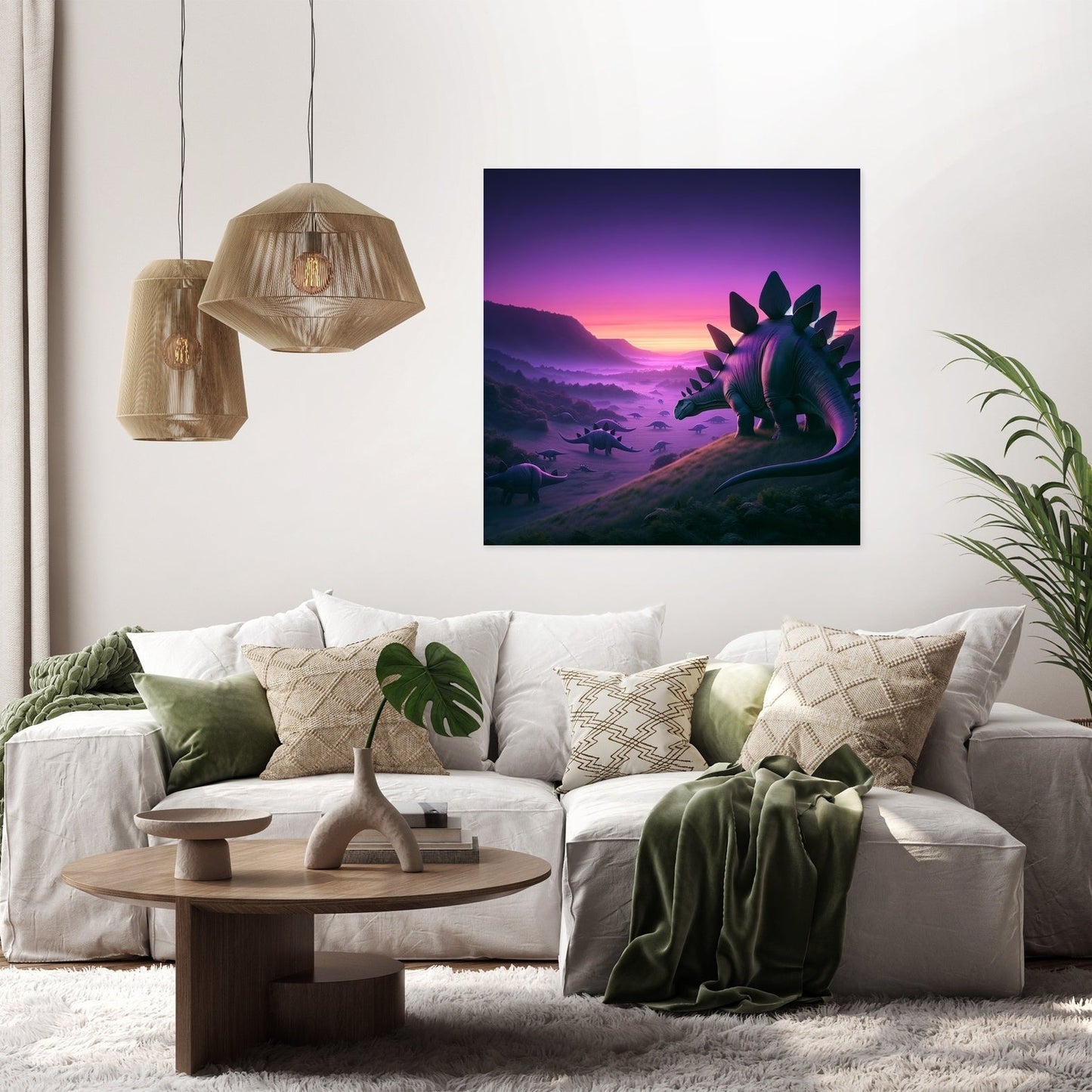 Twilight Valley Stegosaurus Canvas