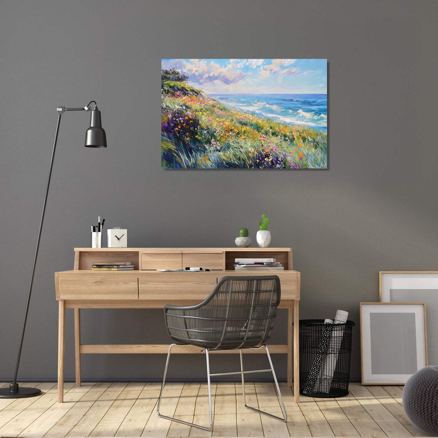 Floral Ocean Canvas