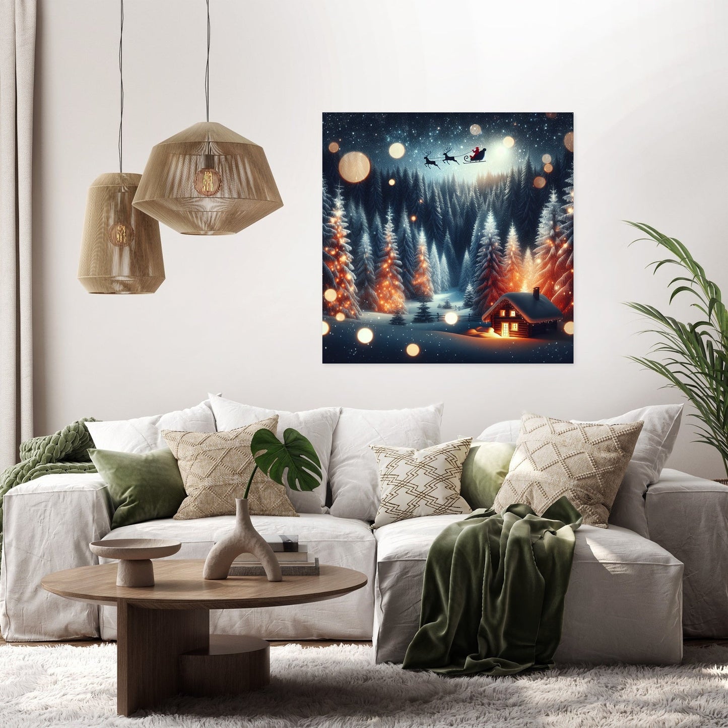 Moonlit Winter Wonderland Canvas