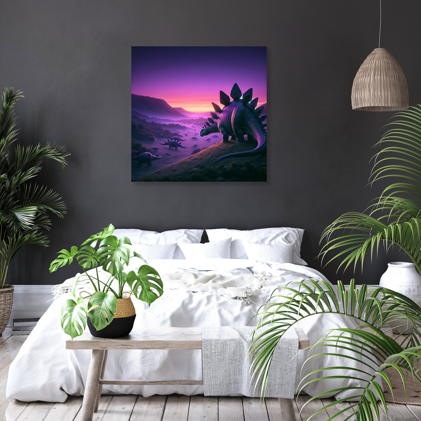 Twilight Valley Stegosaurus Canvas