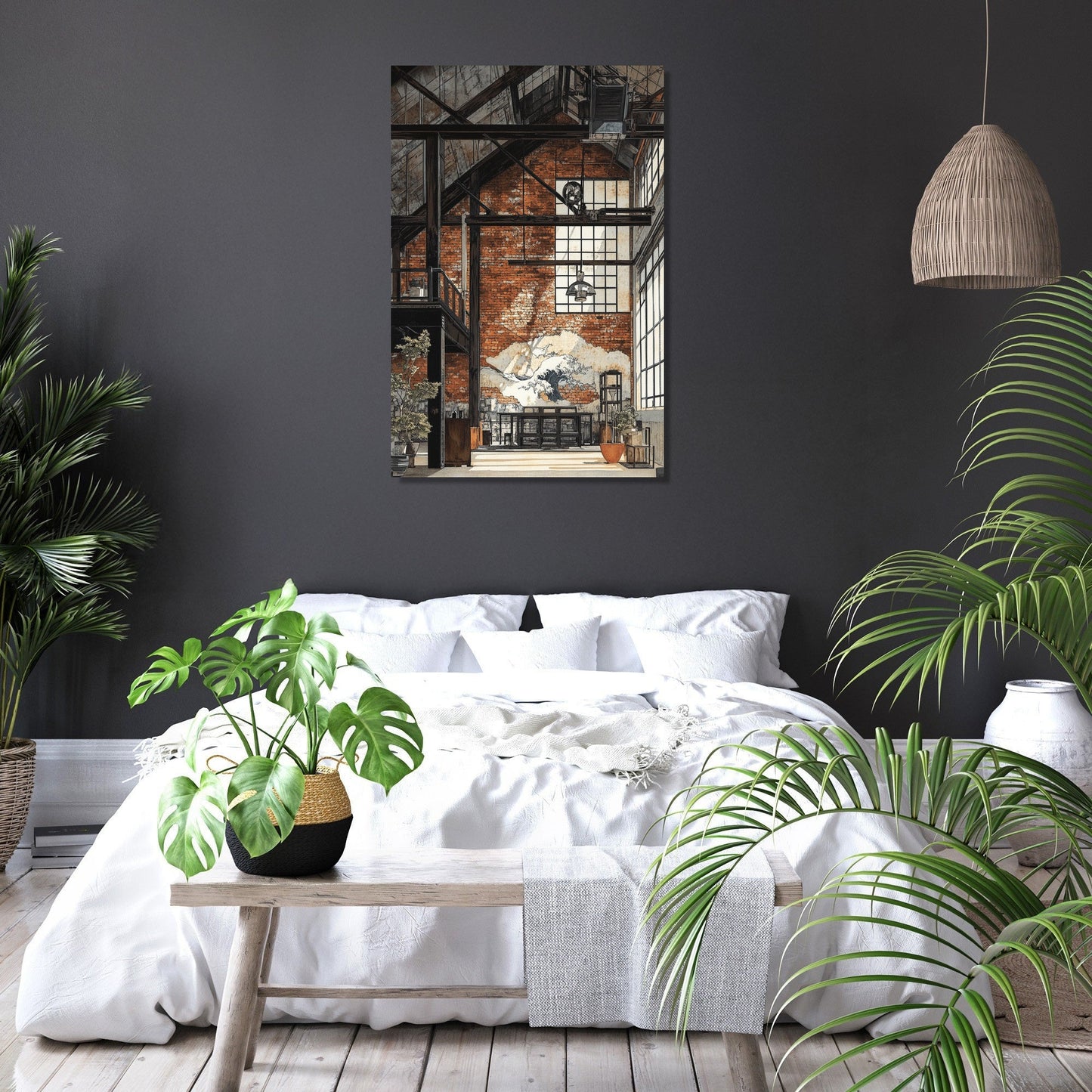 Industrial Loft Serenity Canvas