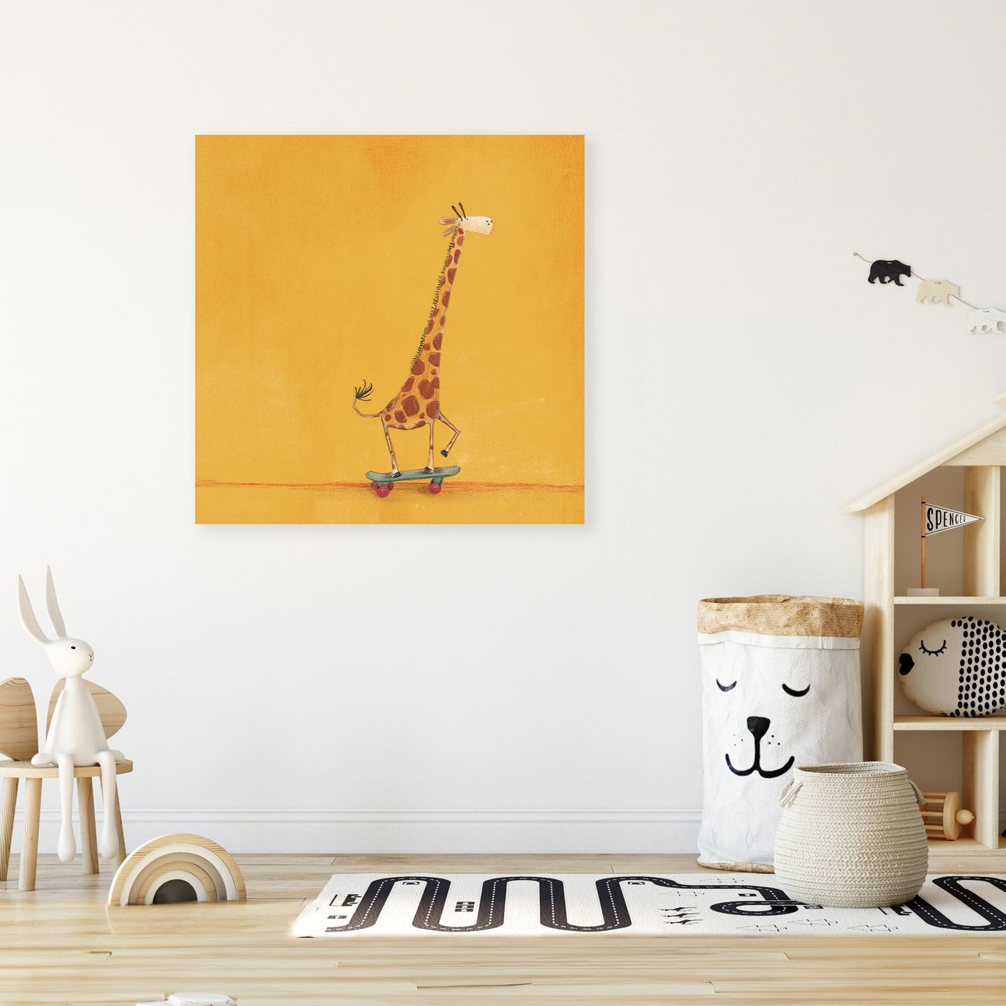 Giraffe on Wheels Canvas