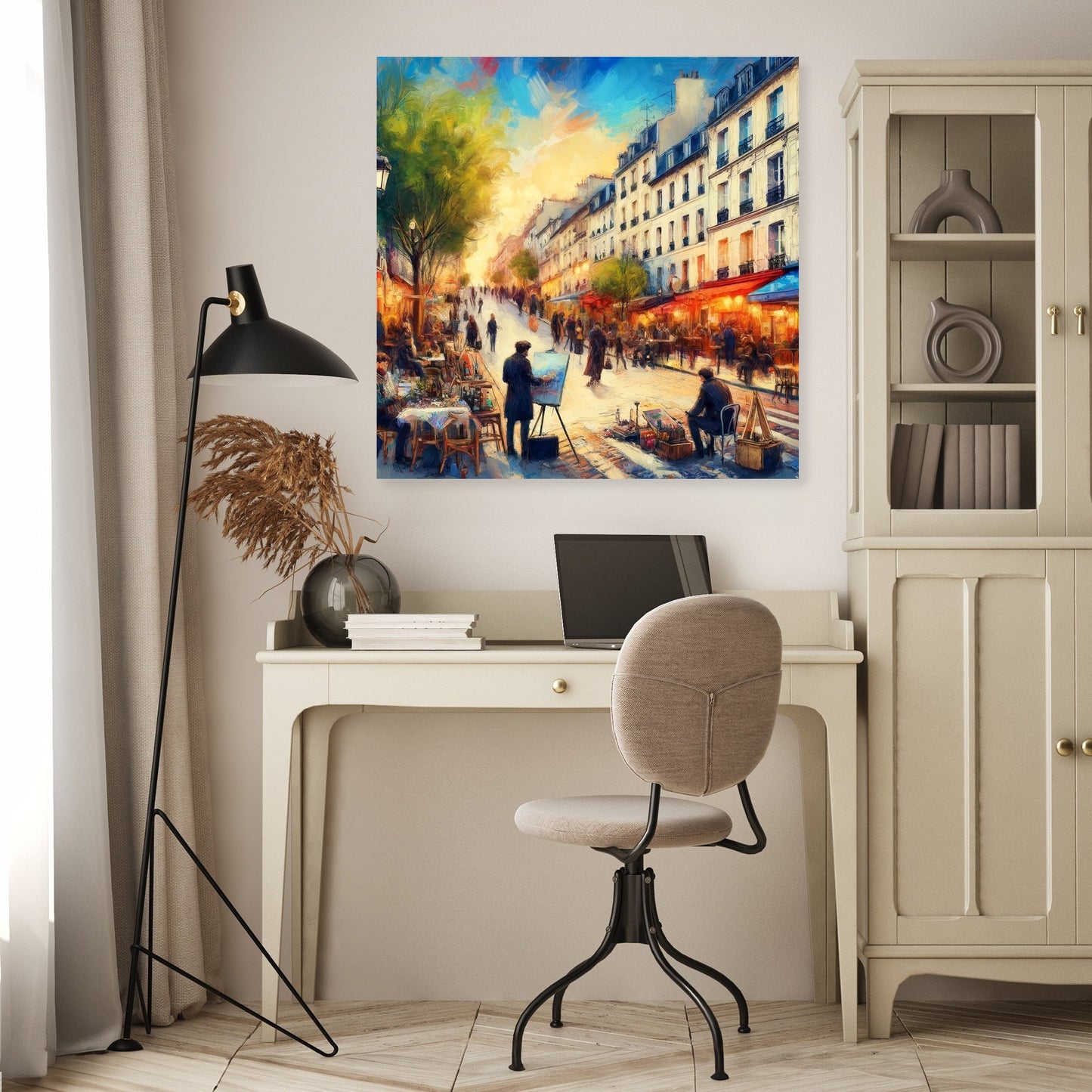 Morning Colors of Paris Montmartre Canvas