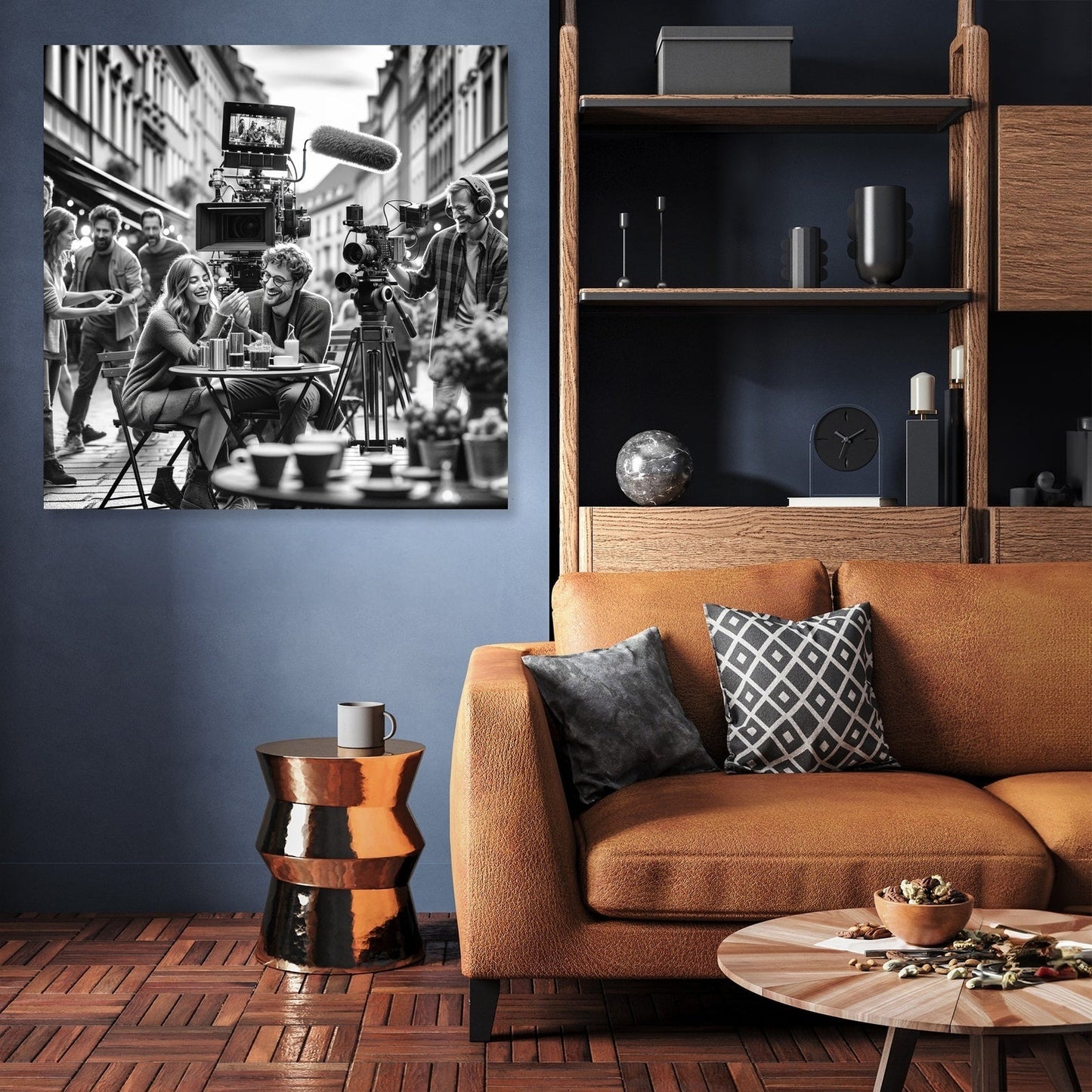 City Romance Scene Canvas