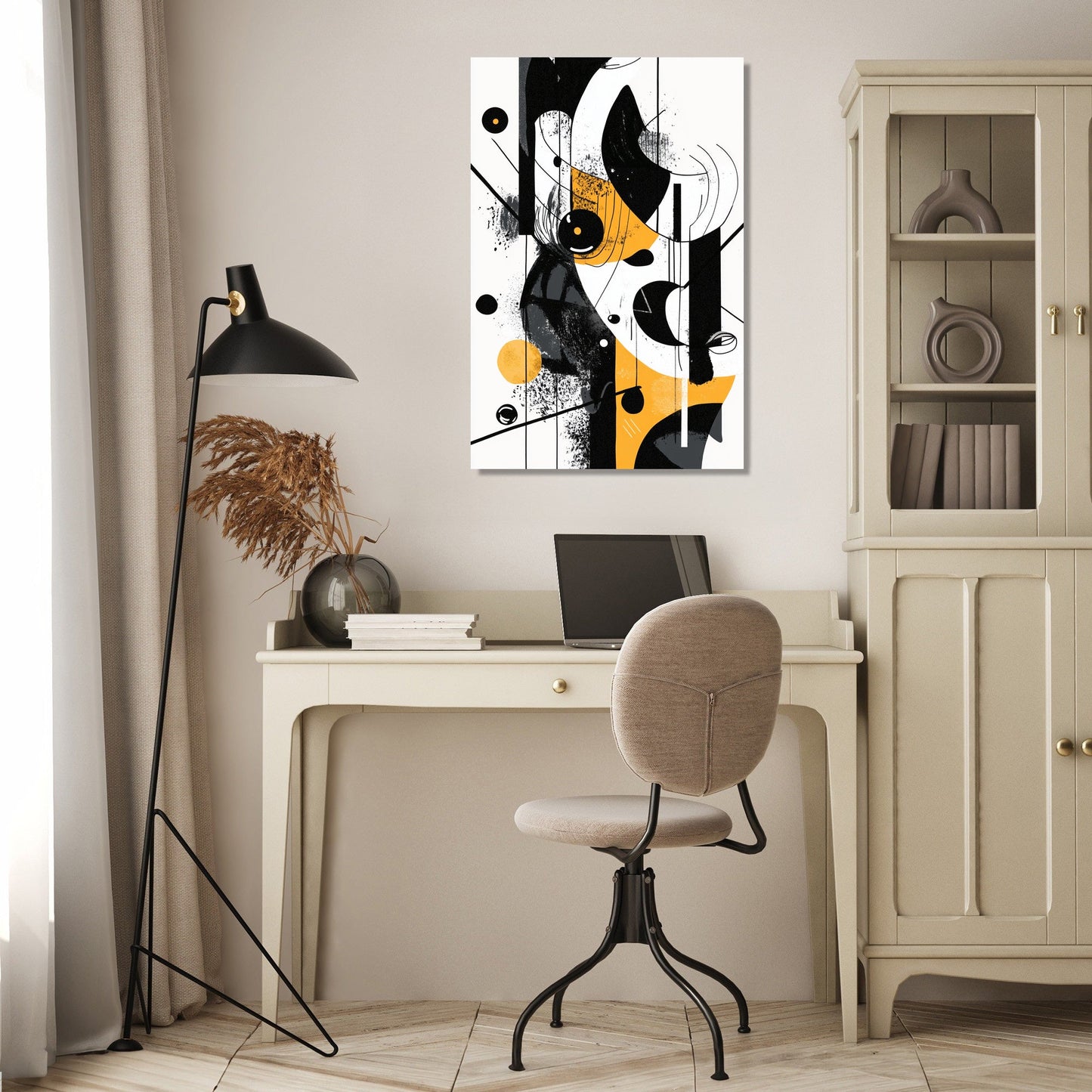 Monochrome Whimsy Canvas