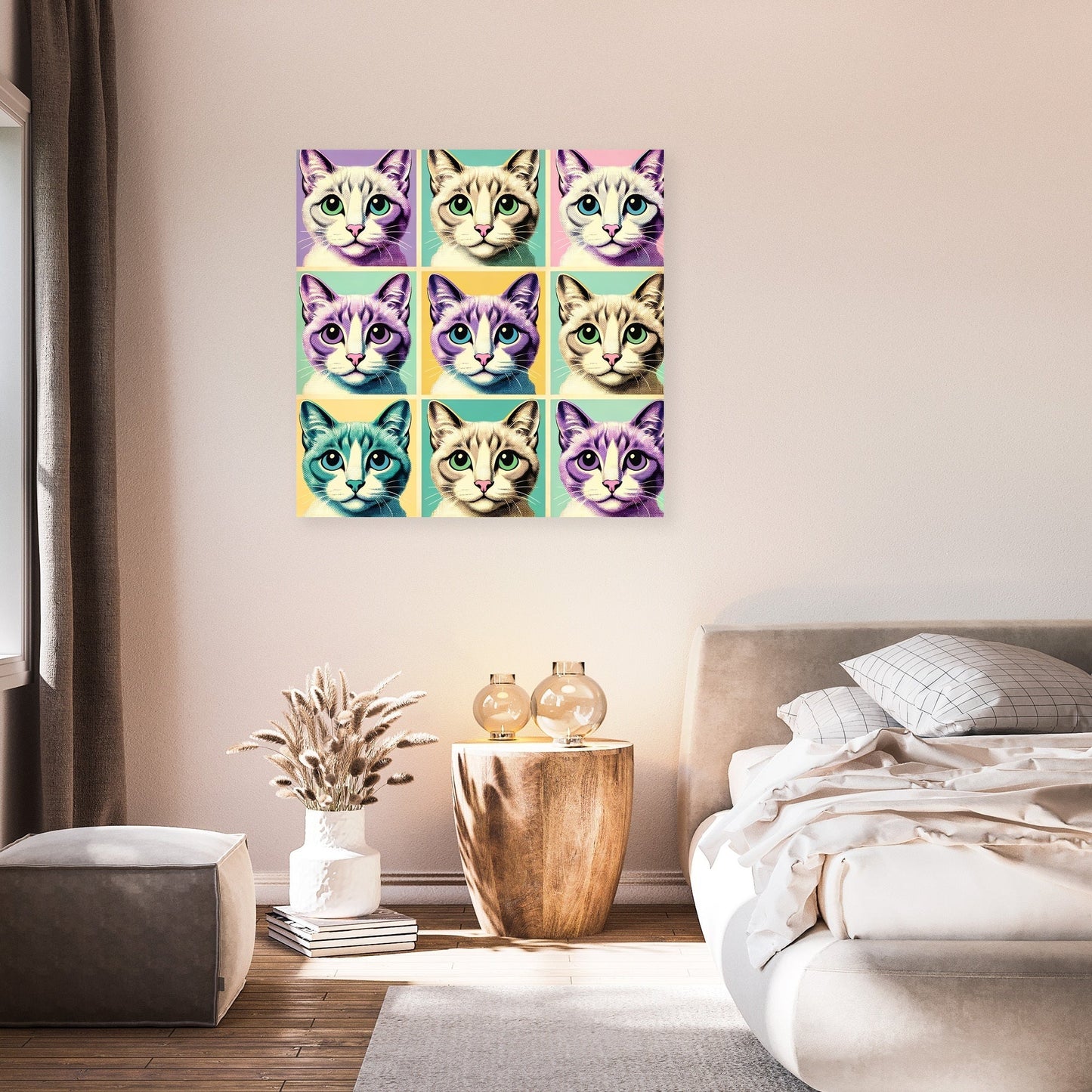 Pastel Pop Cats Canvas