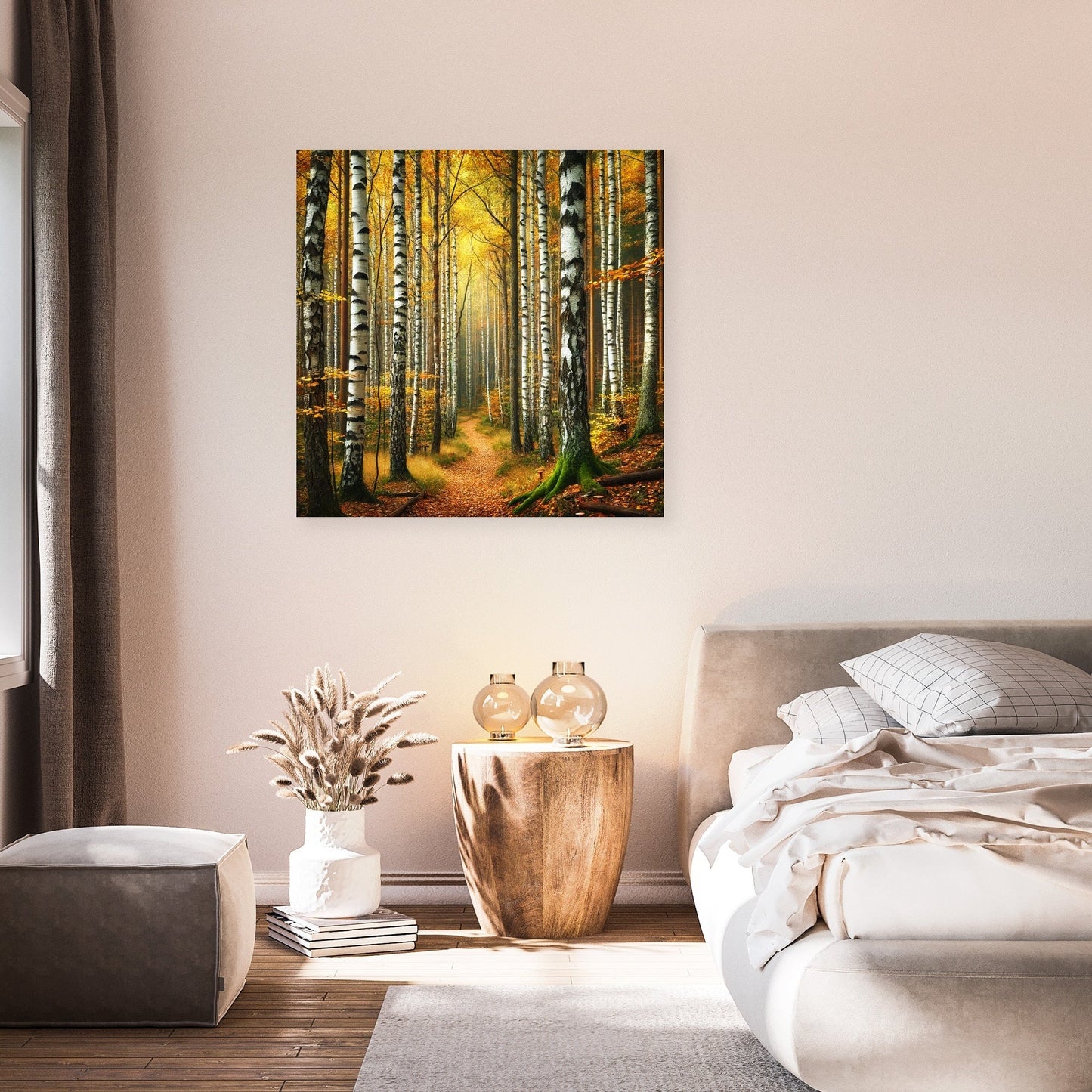 Autumn Birch Forest Canvas