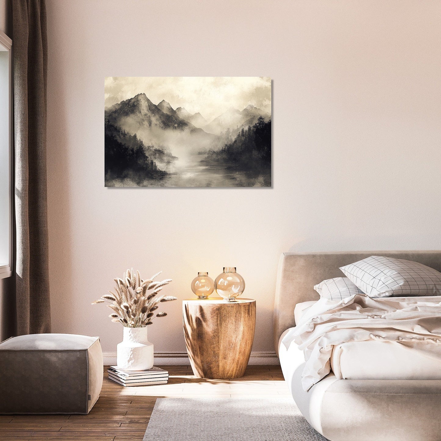Misty Mountain Peaks Canvas