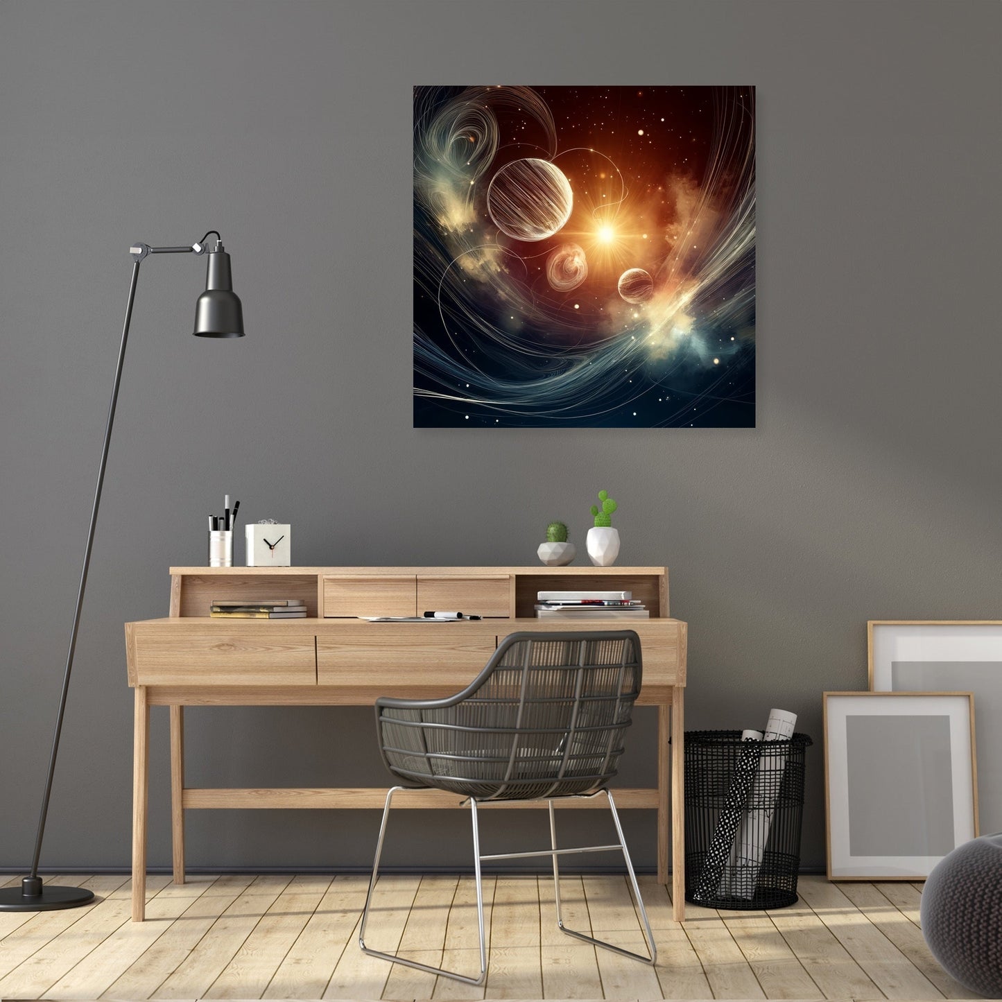 Nebula Lines Canvas