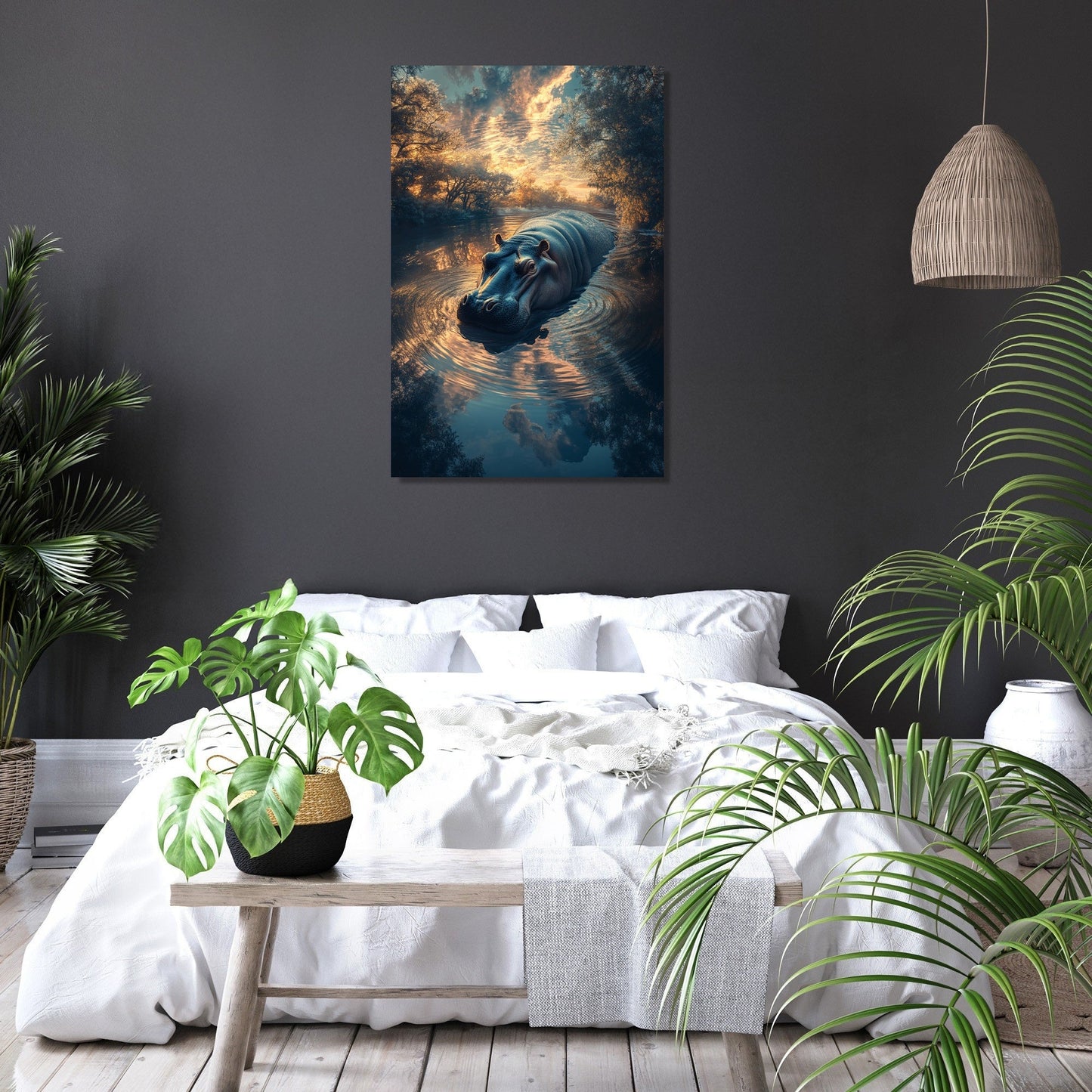 Hippo’s Dream Afloat Canvas
