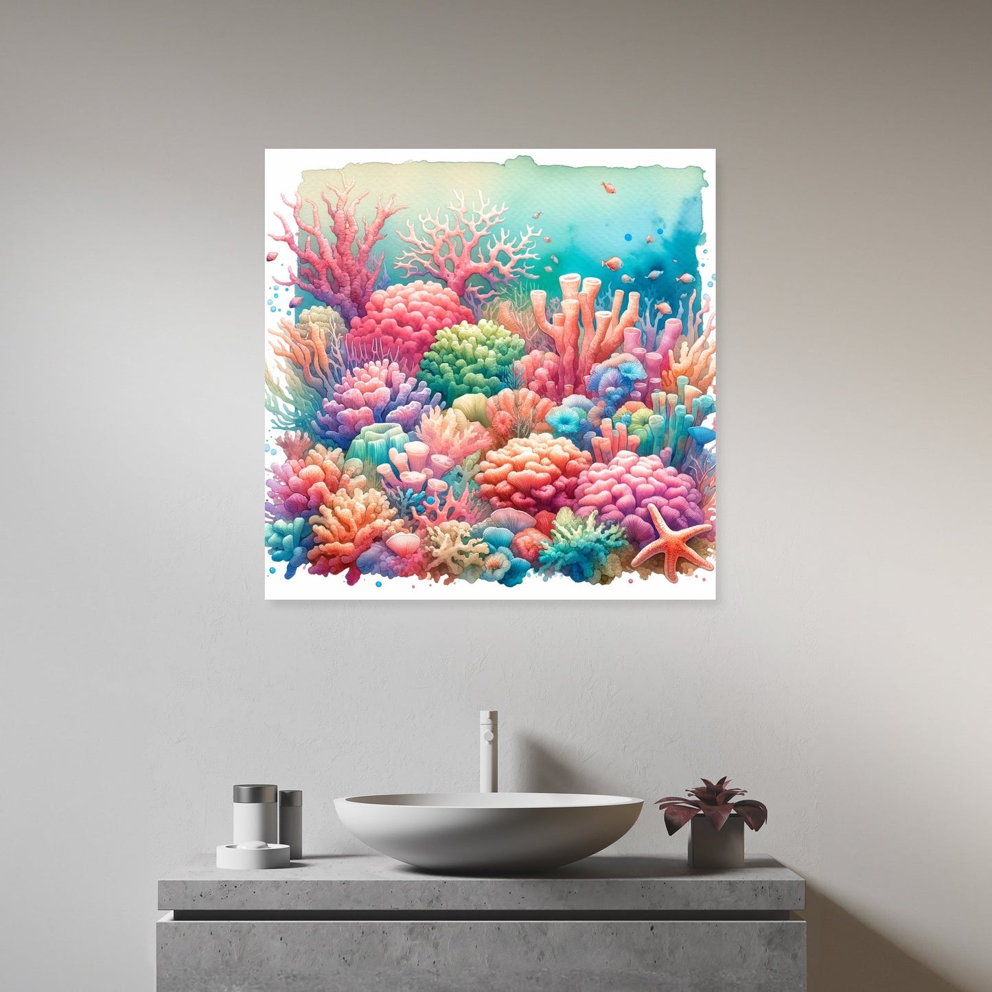 Vibrant Coral Reef Canvas