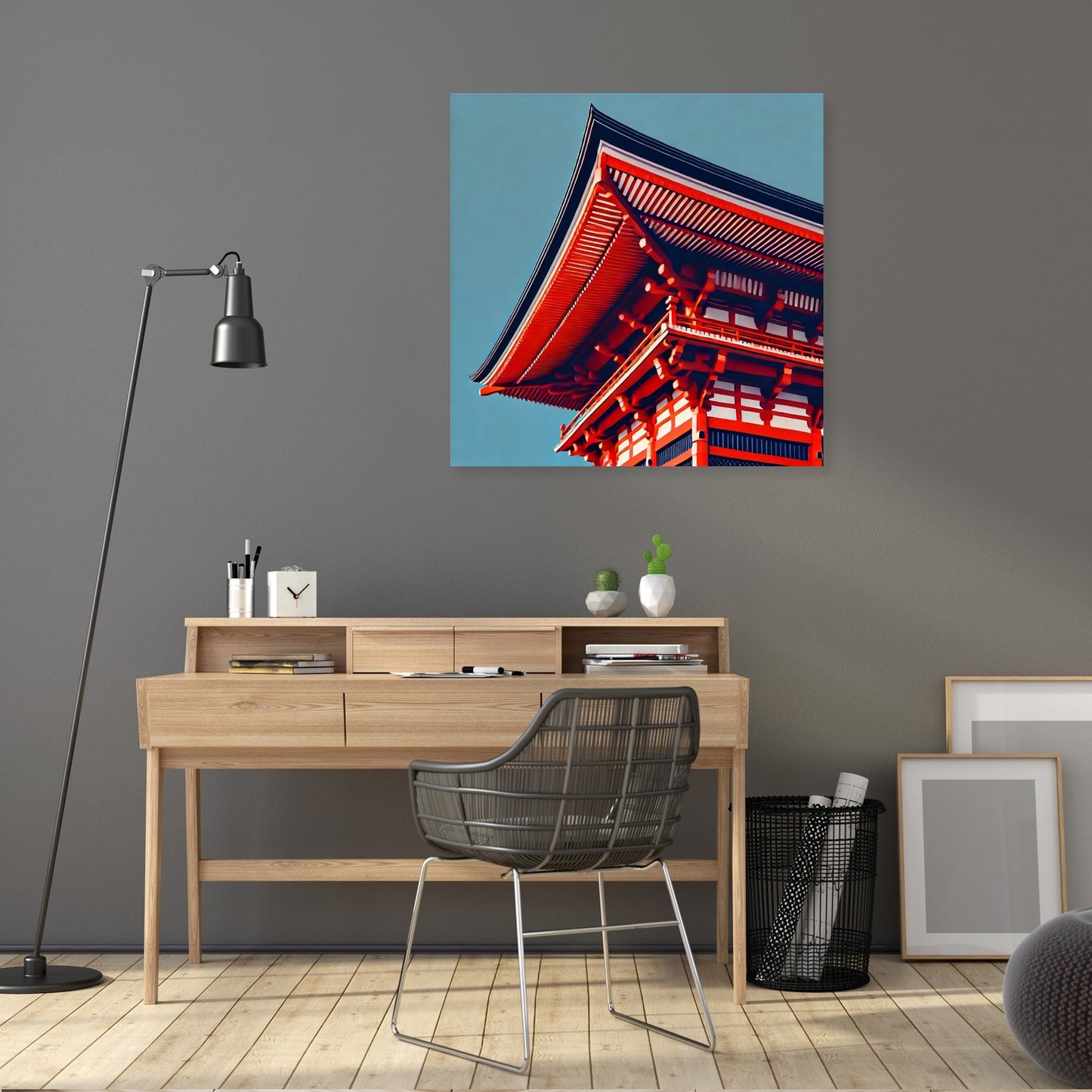 Close-Up Red Temple Canvas