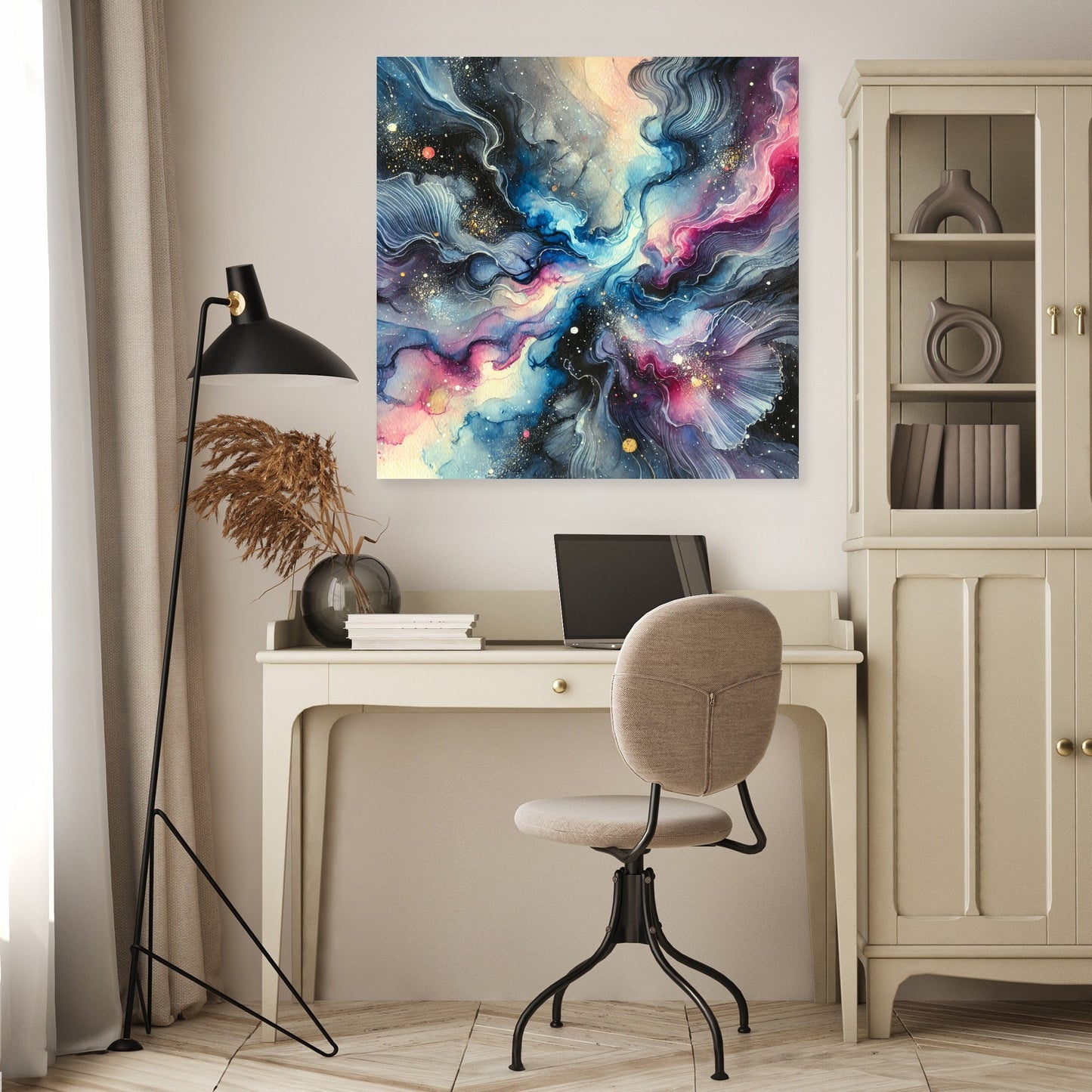 Cosmic Fluidity Swirls Canvas