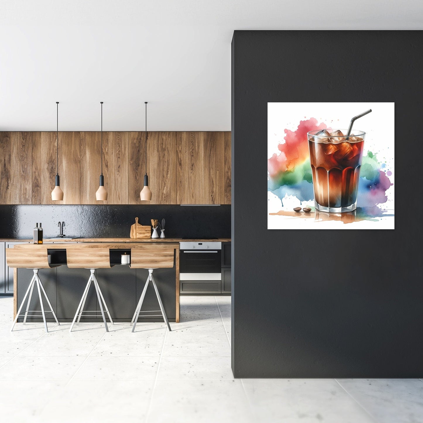 Abstract Spectrum Cold Brew Canvas
